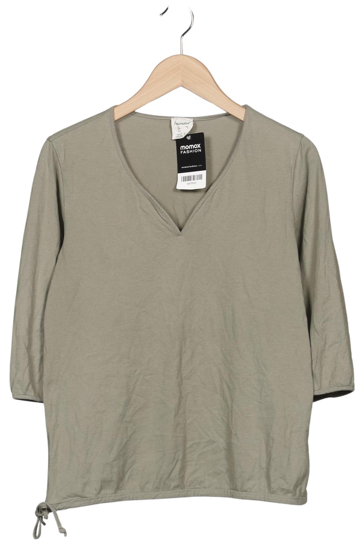 

hessnatur Damen Langarmshirt, grün, Gr. 34