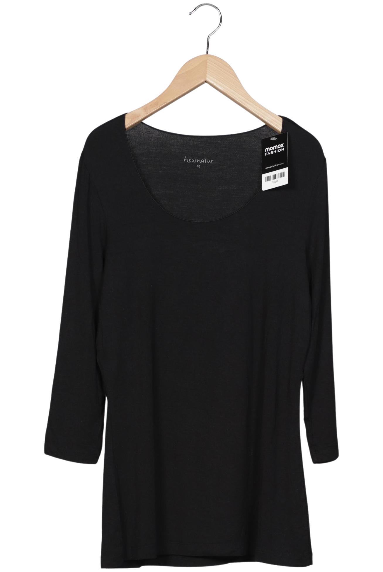 

hessnatur Damen Langarmshirt, schwarz, Gr. 40