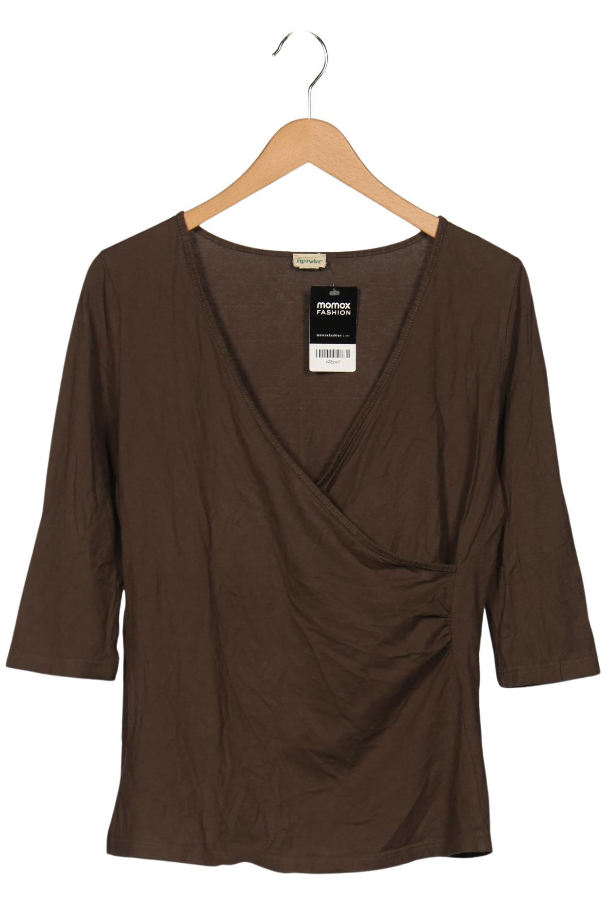 

hessnatur Damen Langarmshirt, braun, Gr. 40