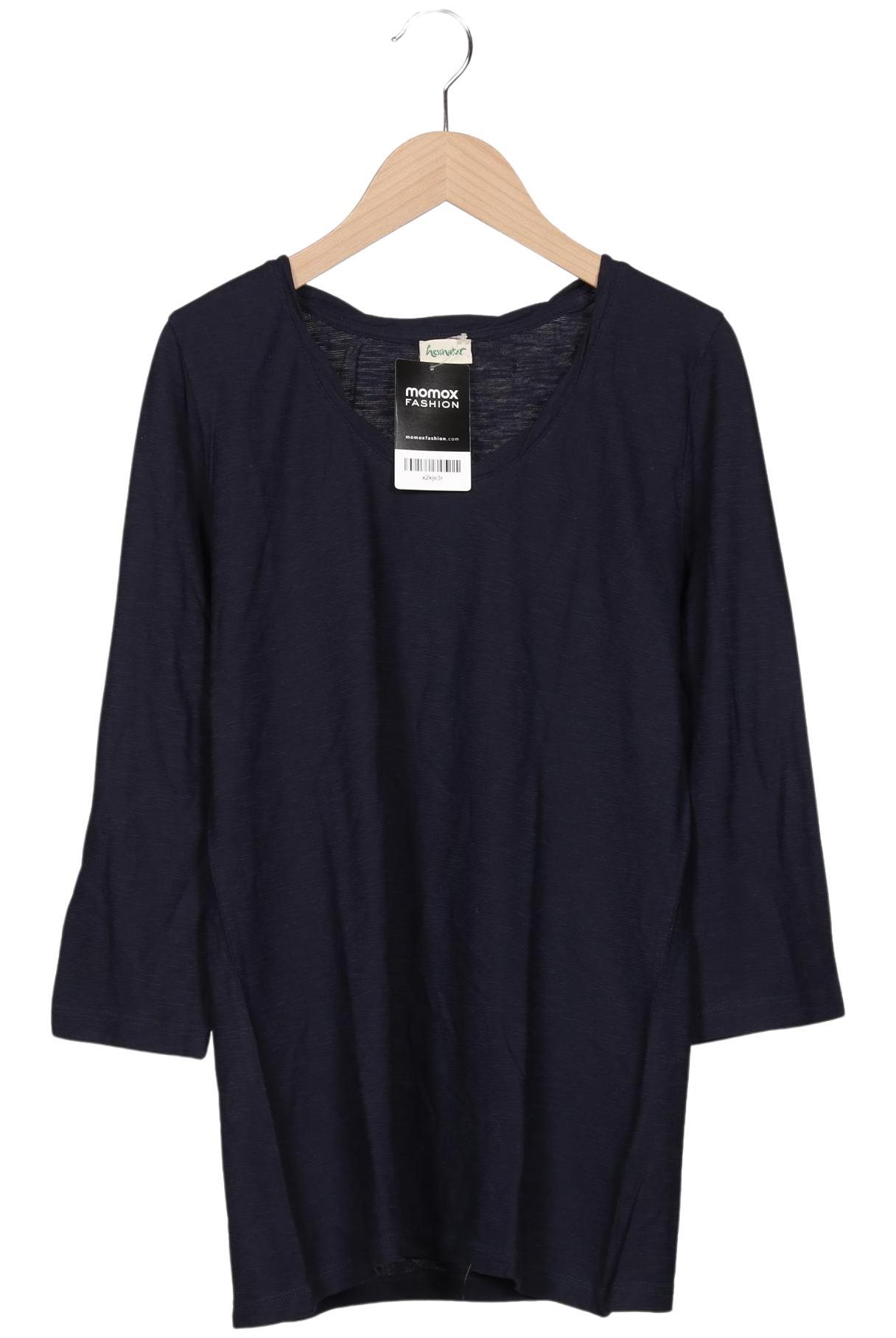 

hessnatur Damen Langarmshirt, marineblau, Gr. 38