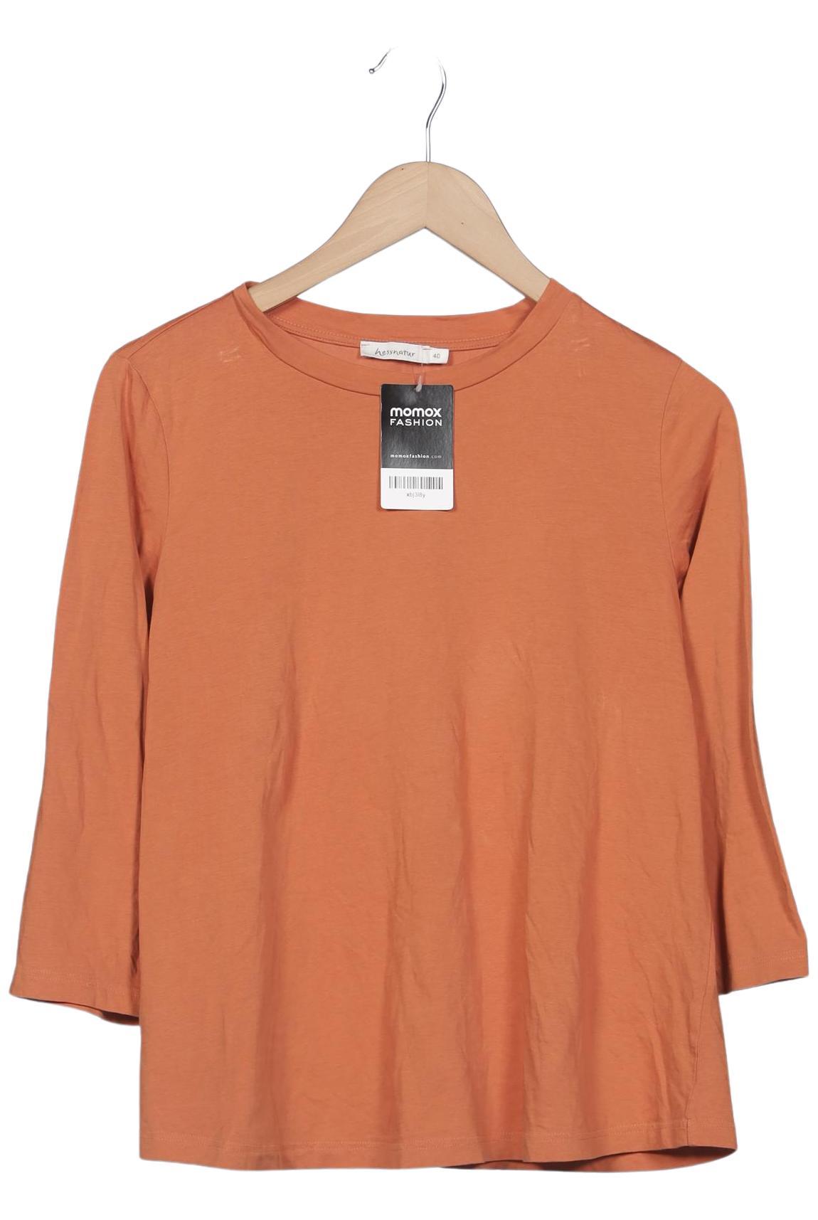 

hessnatur Damen Langarmshirt, orange, Gr. 40