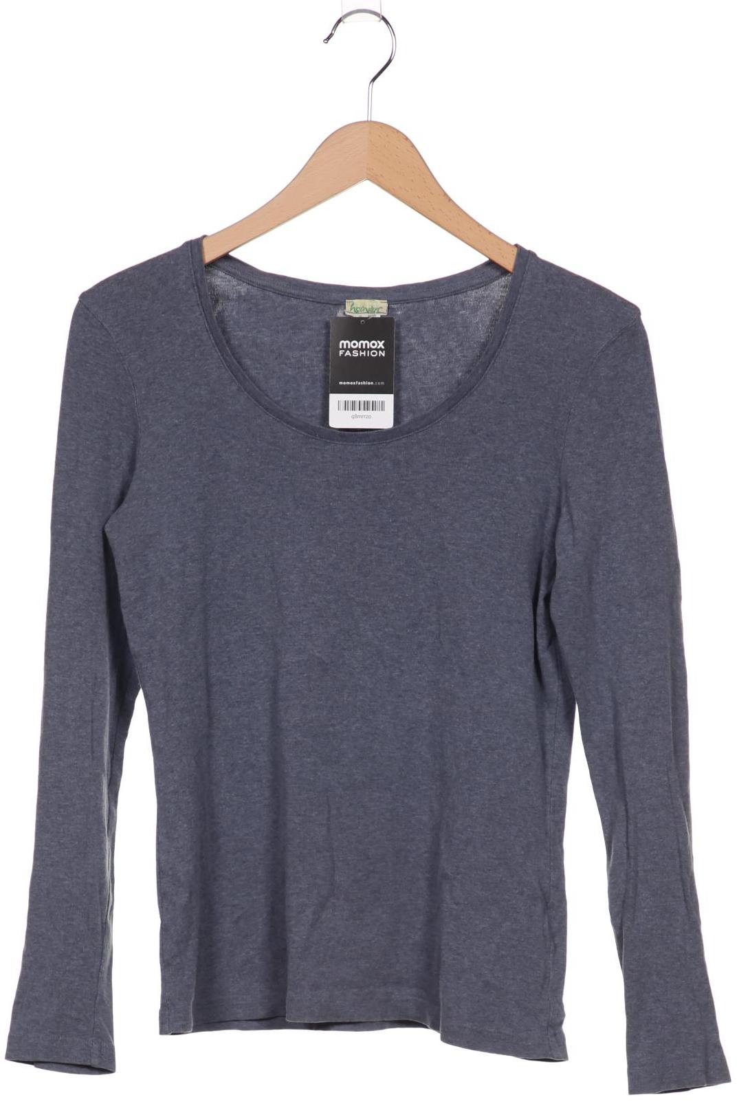 

hessnatur Damen Langarmshirt, blau, Gr. 36