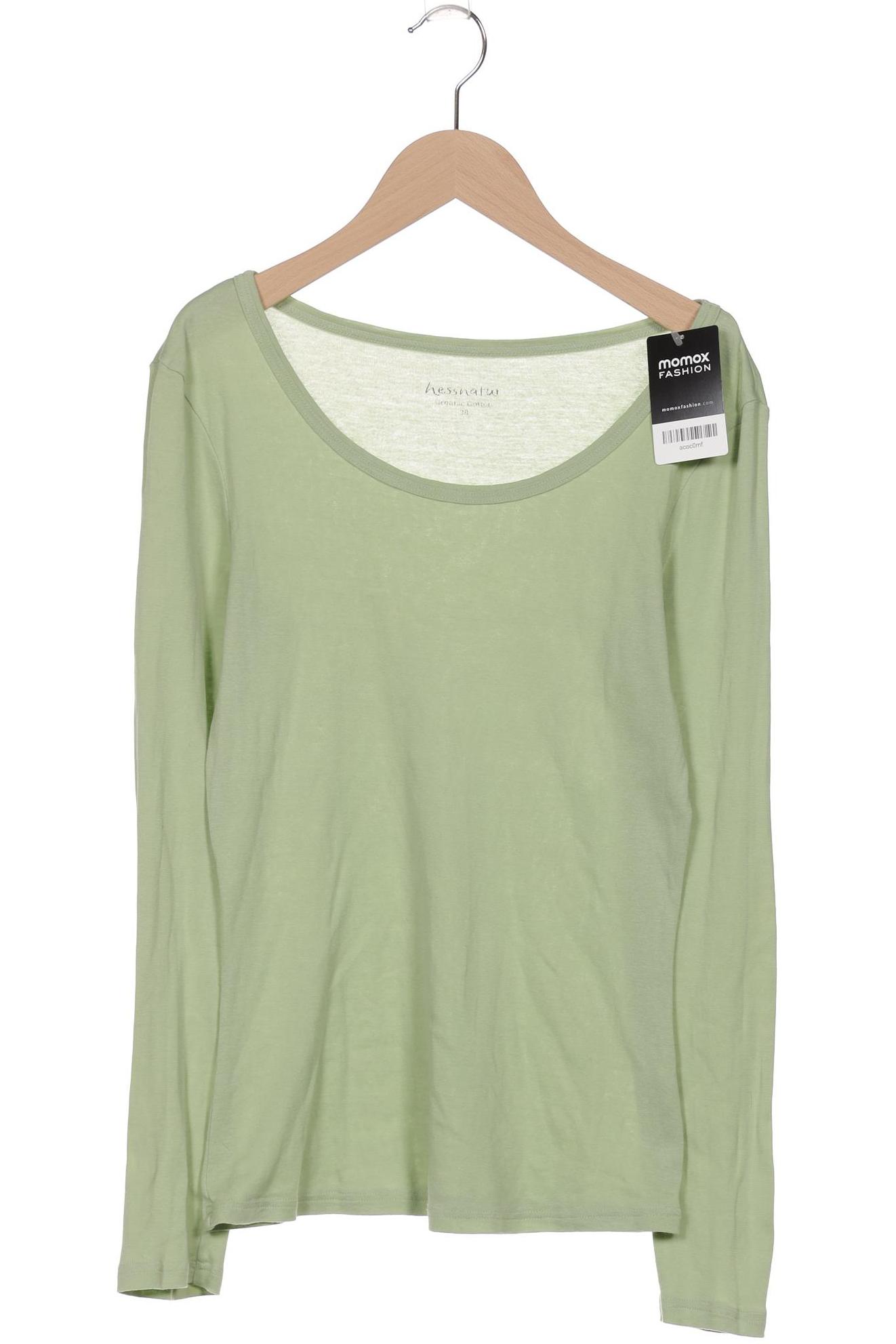 

hessnatur Damen Langarmshirt, hellgrün, Gr. 38