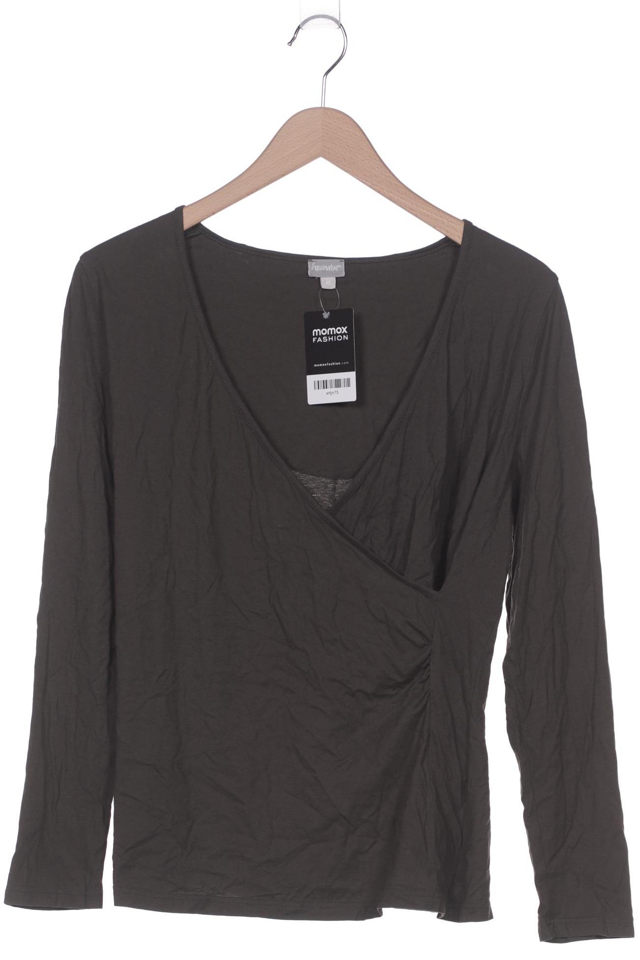 

hessnatur Damen Langarmshirt, grün, Gr. 42