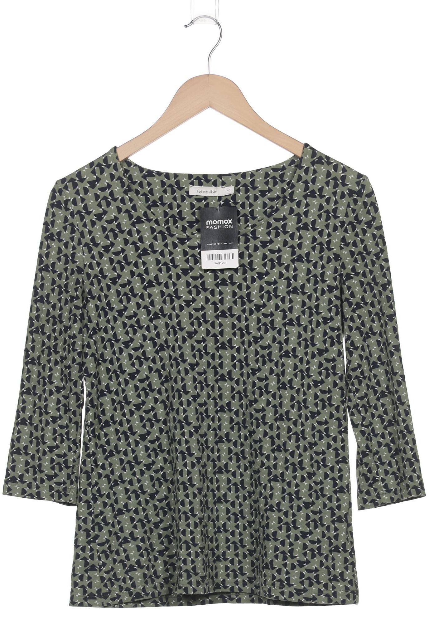 

hessnatur Damen Langarmshirt, grün, Gr. 40