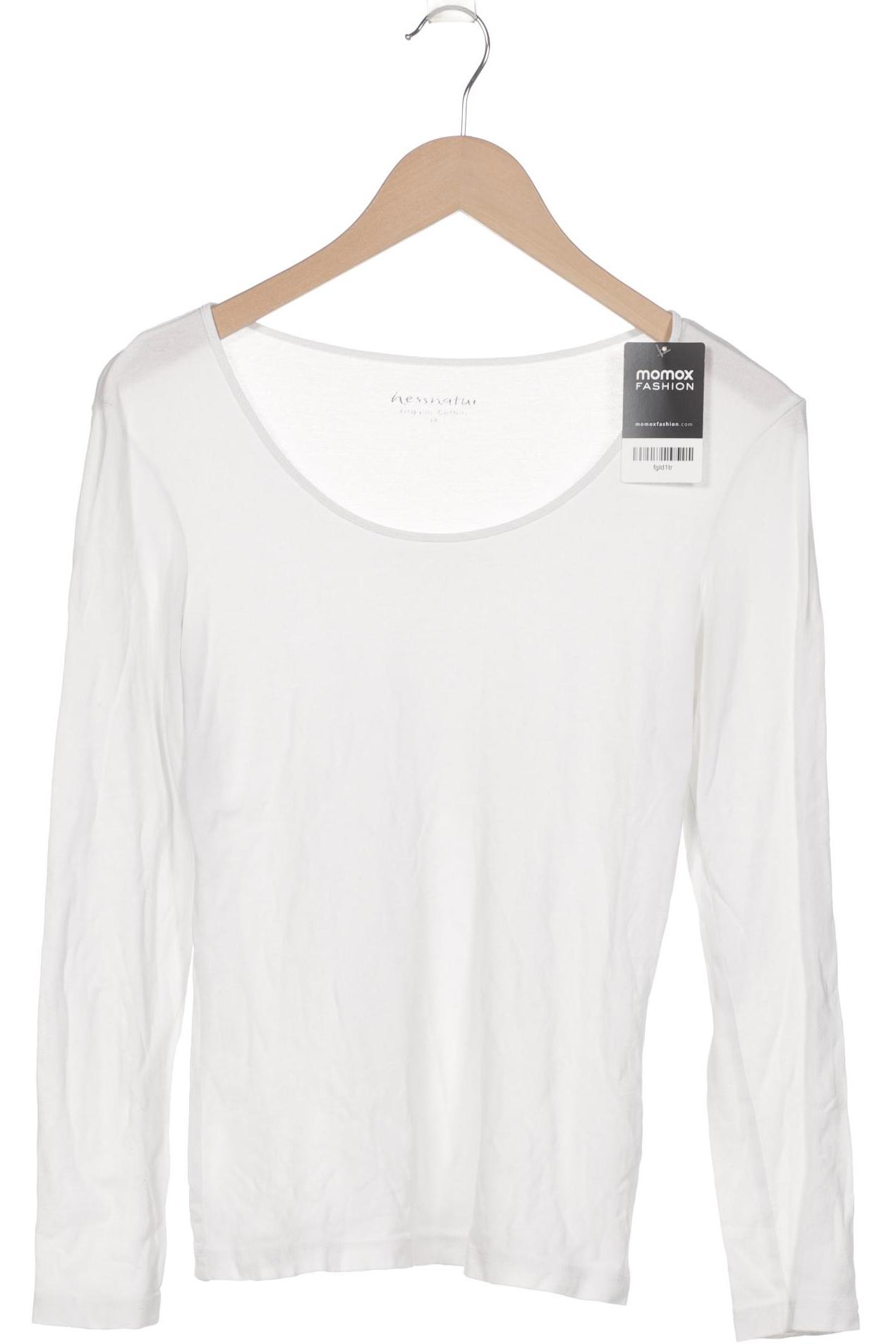 

hessnatur Damen Langarmshirt, weiß, Gr. 38