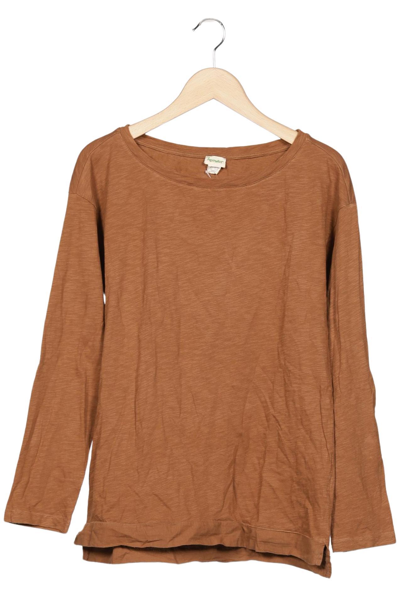 

hessnatur Damen Langarmshirt, braun, Gr. 40