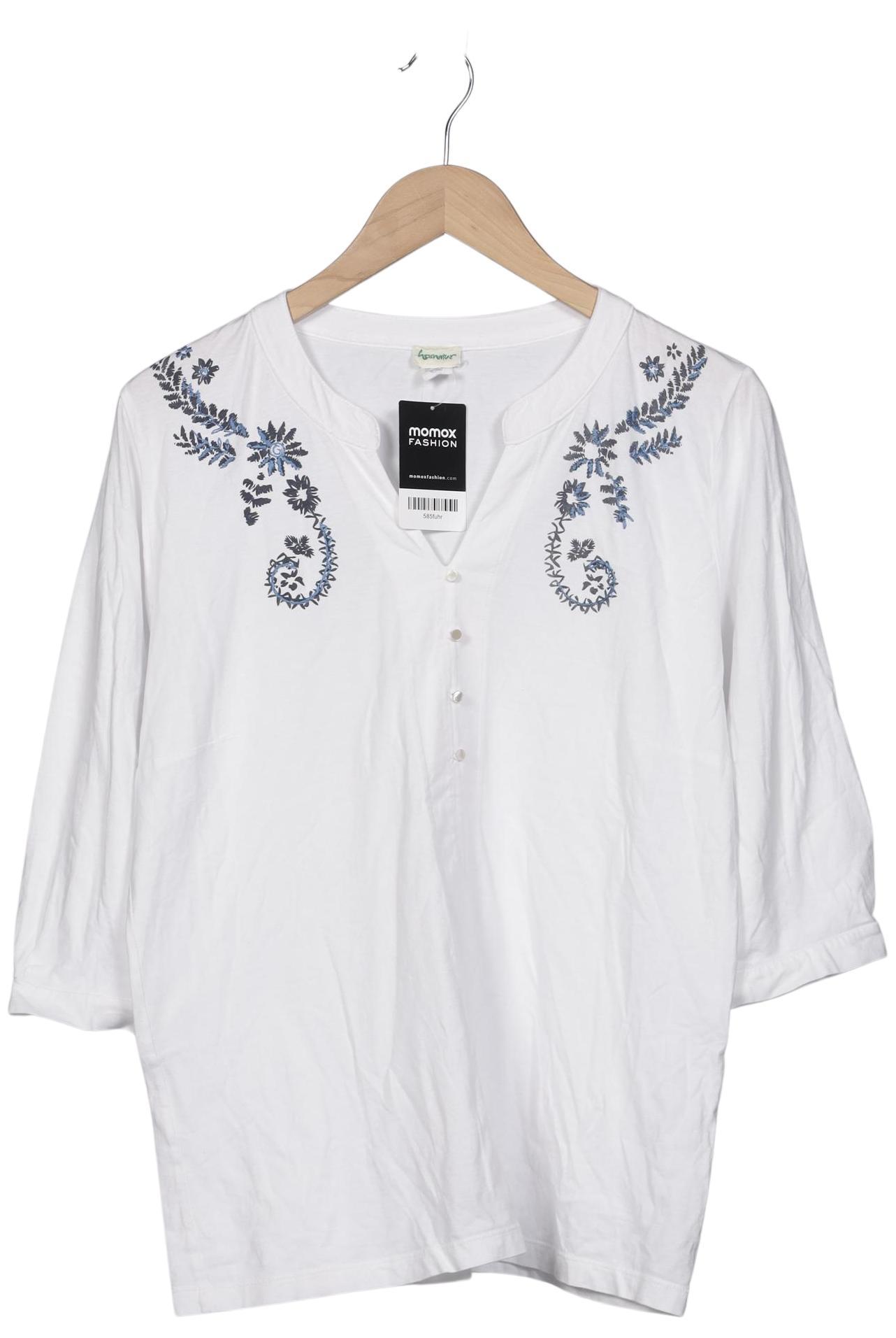 

hessnatur Damen Langarmshirt, weiß, Gr. 40