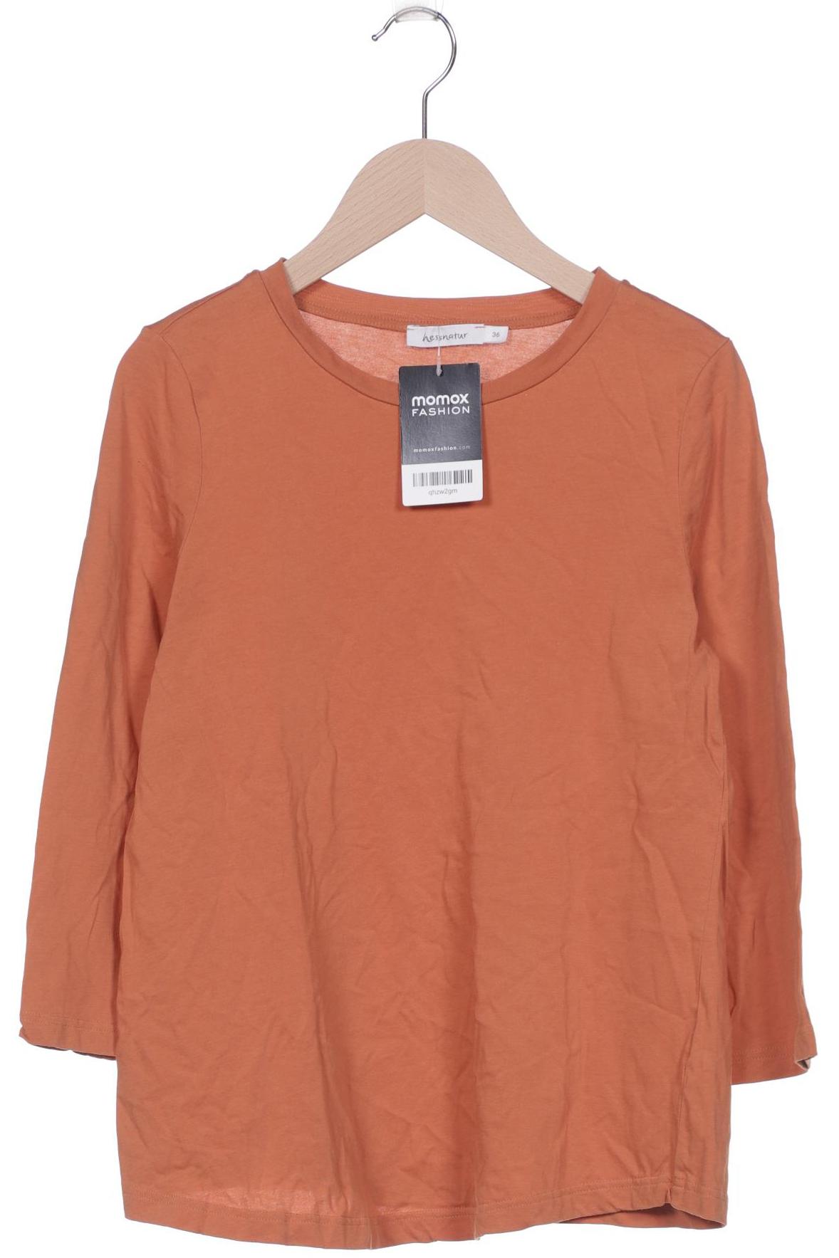 

hessnatur Damen Langarmshirt, orange, Gr. 36