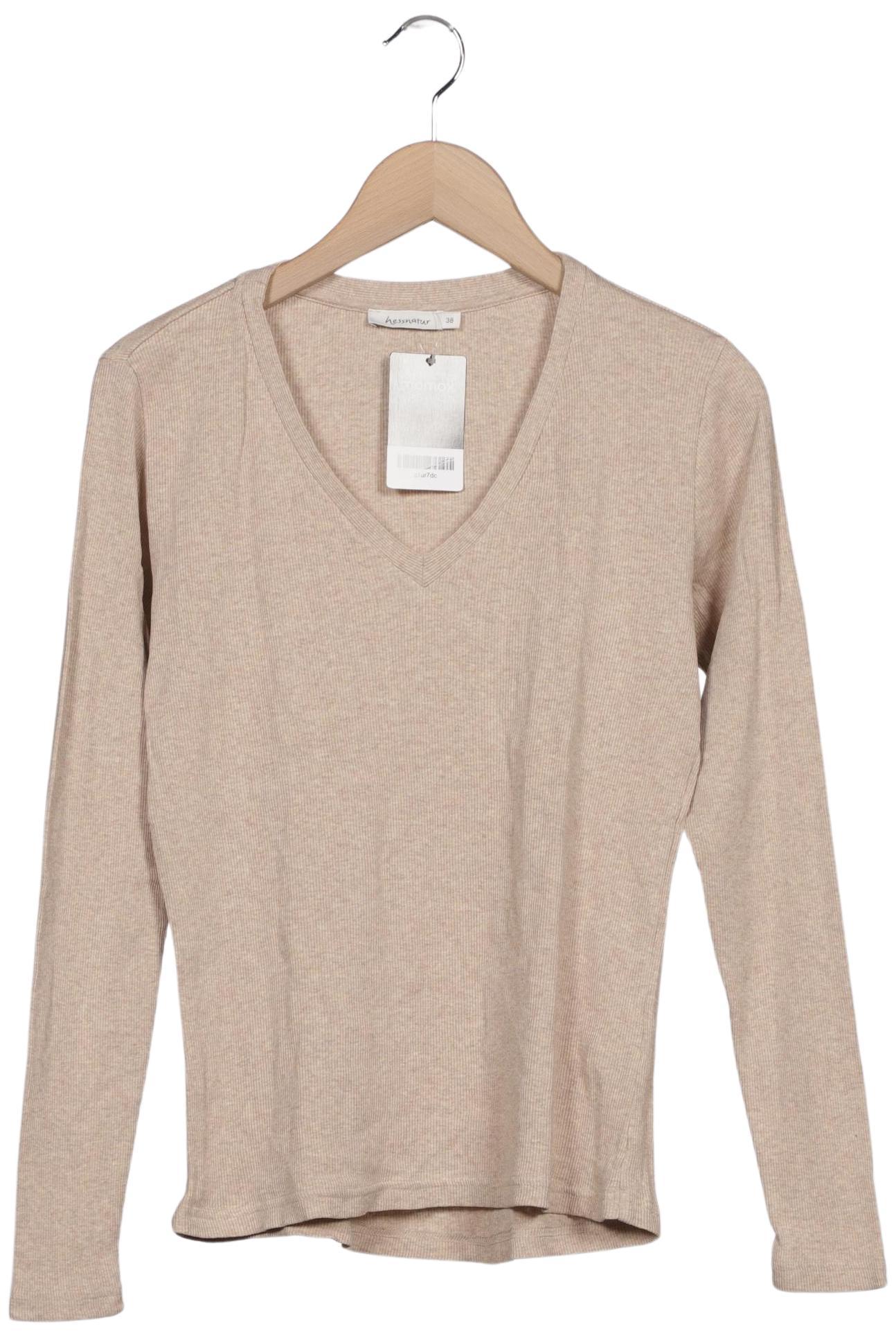 

hessnatur Damen Langarmshirt, beige, Gr. 38