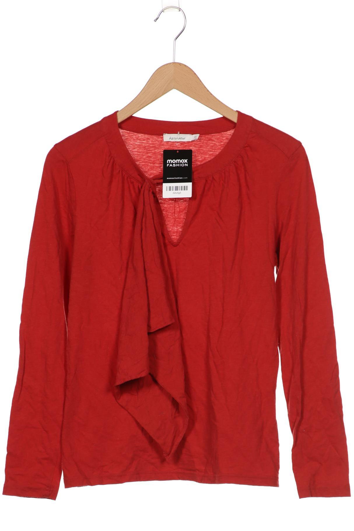 

hessnatur Damen Langarmshirt, rot, Gr. 40