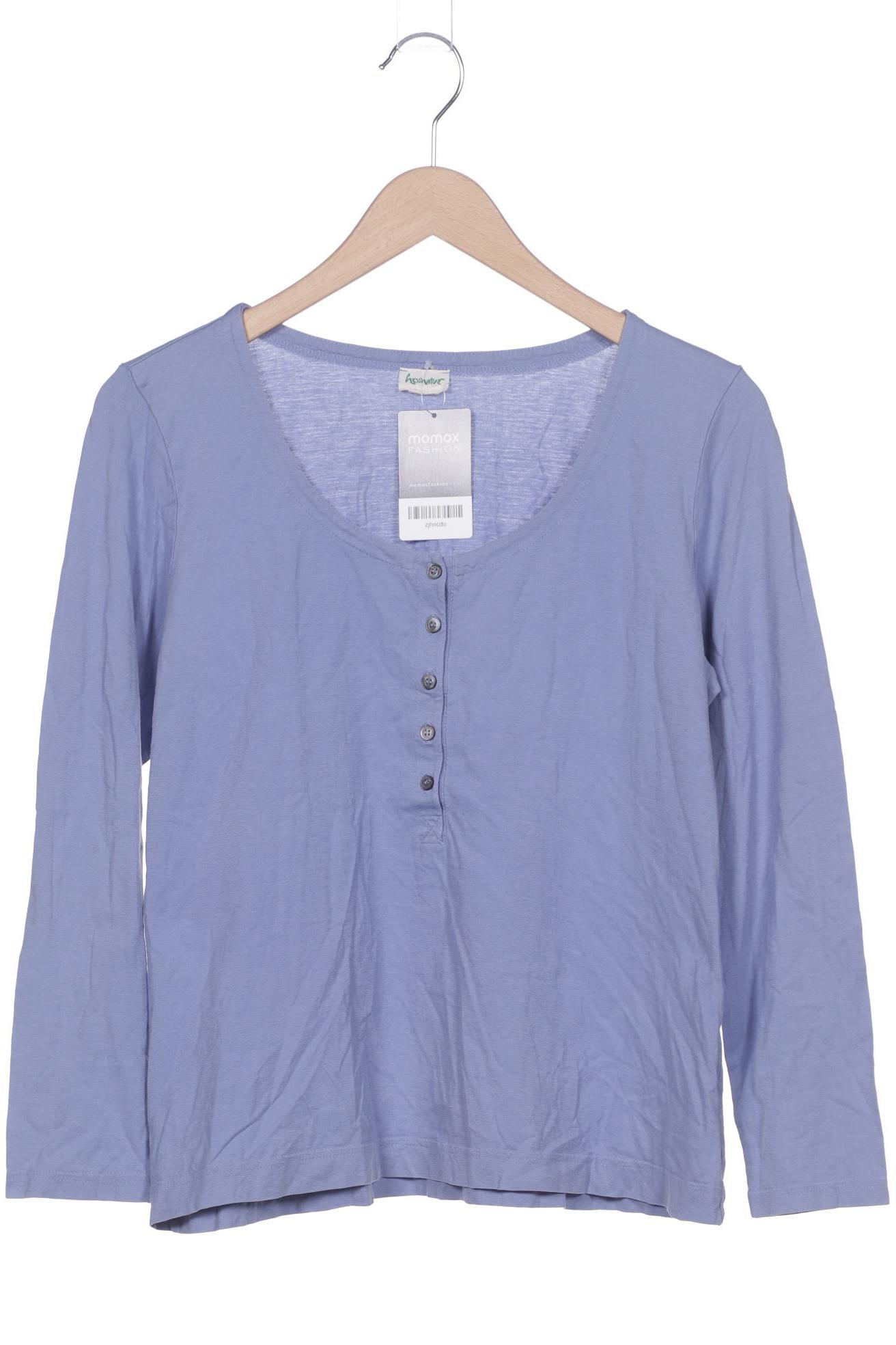 

hessnatur Damen Langarmshirt, hellblau, Gr. 40