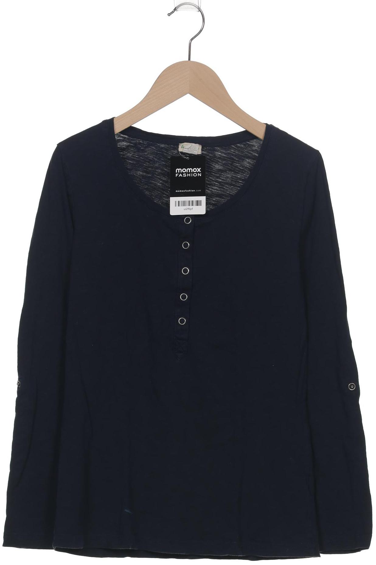 

hessnatur Damen Langarmshirt, marineblau, Gr. 36