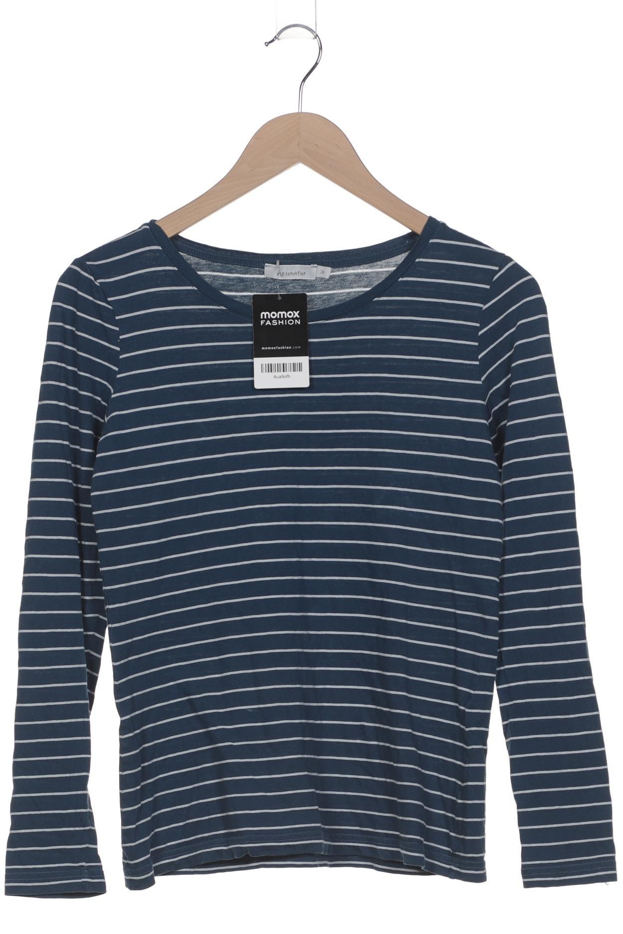 

hessnatur Damen Langarmshirt, blau, Gr. 36