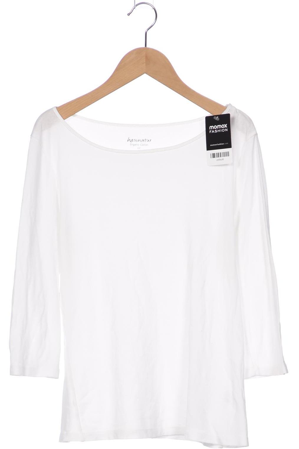 

hessnatur Damen Langarmshirt, weiß, Gr. 42