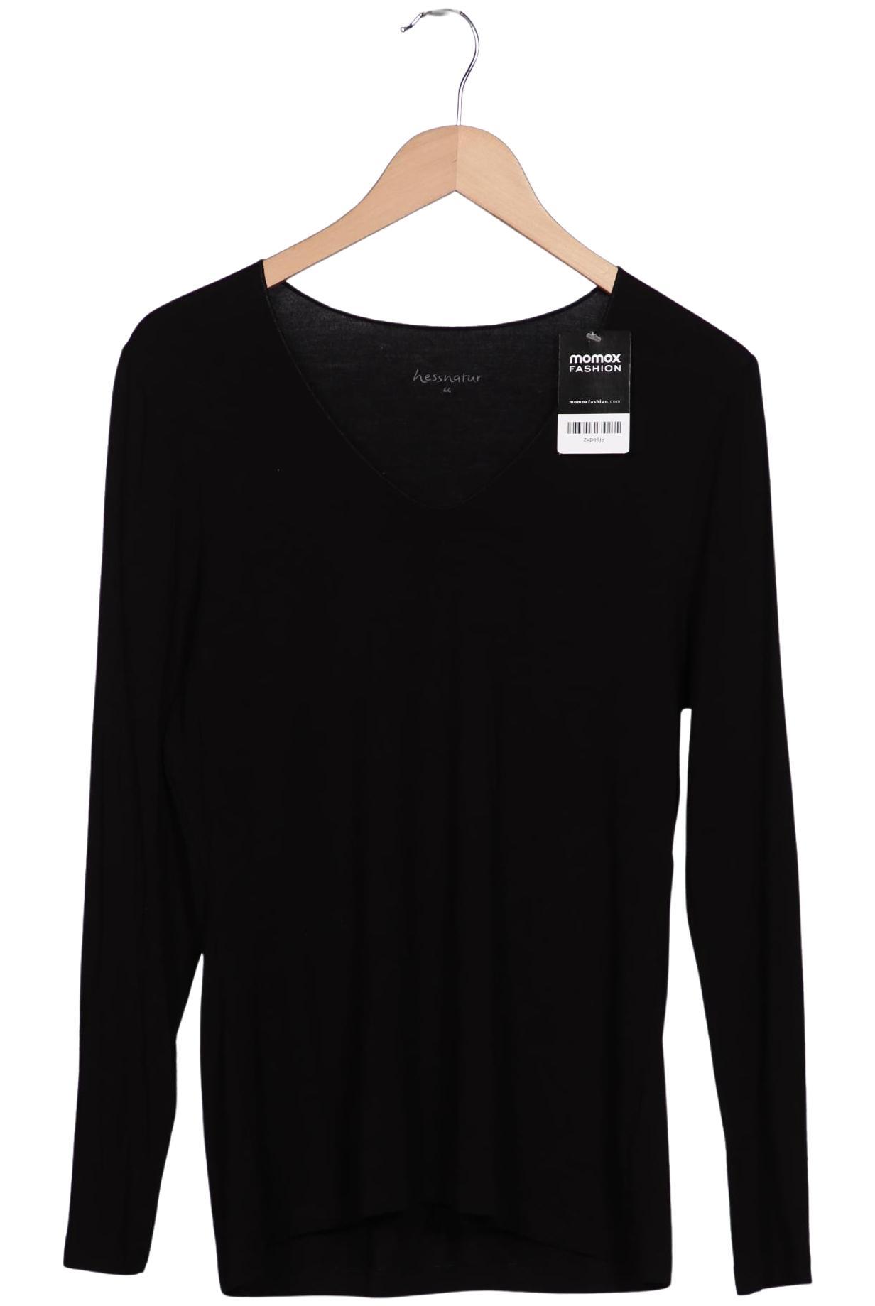

hessnatur Damen Langarmshirt, schwarz, Gr. 44
