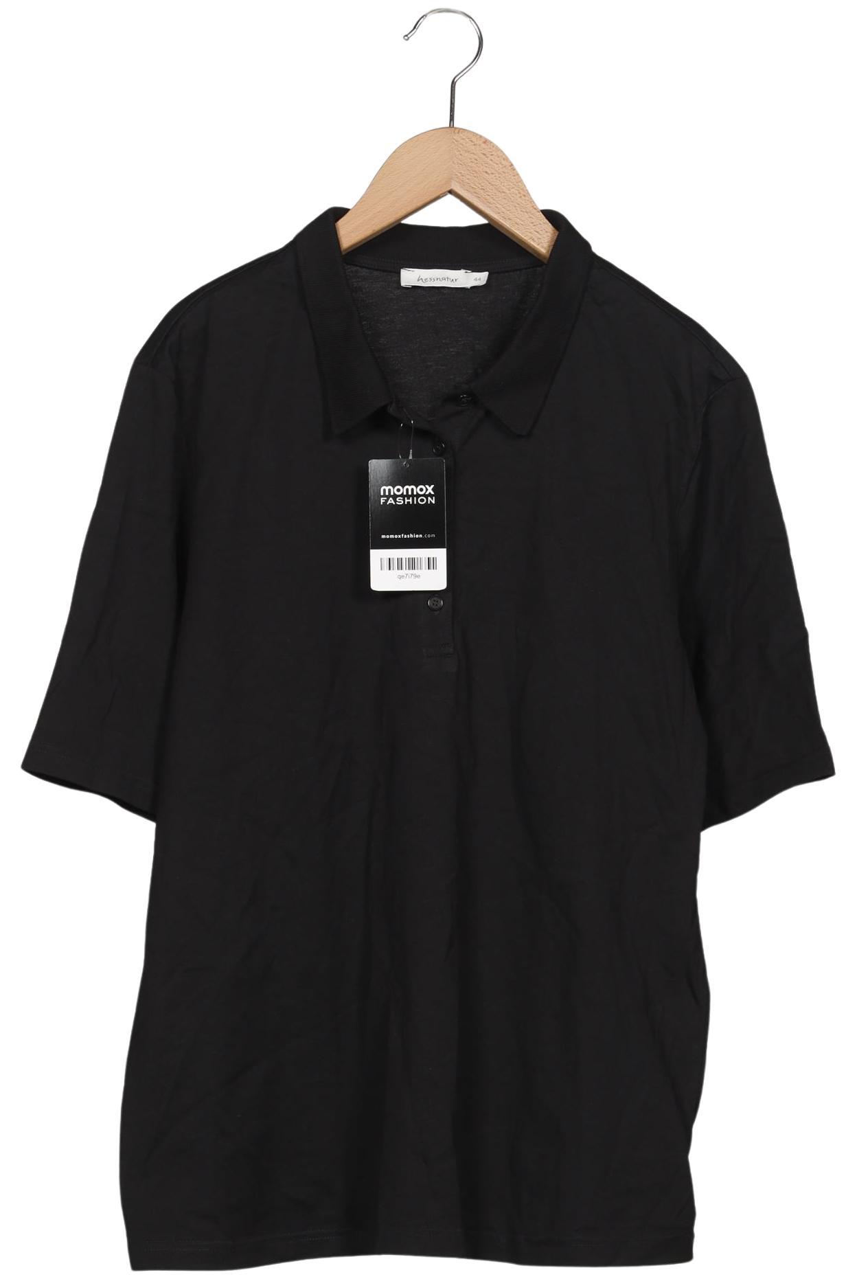 

hessnatur Damen Poloshirt, schwarz, Gr. 44