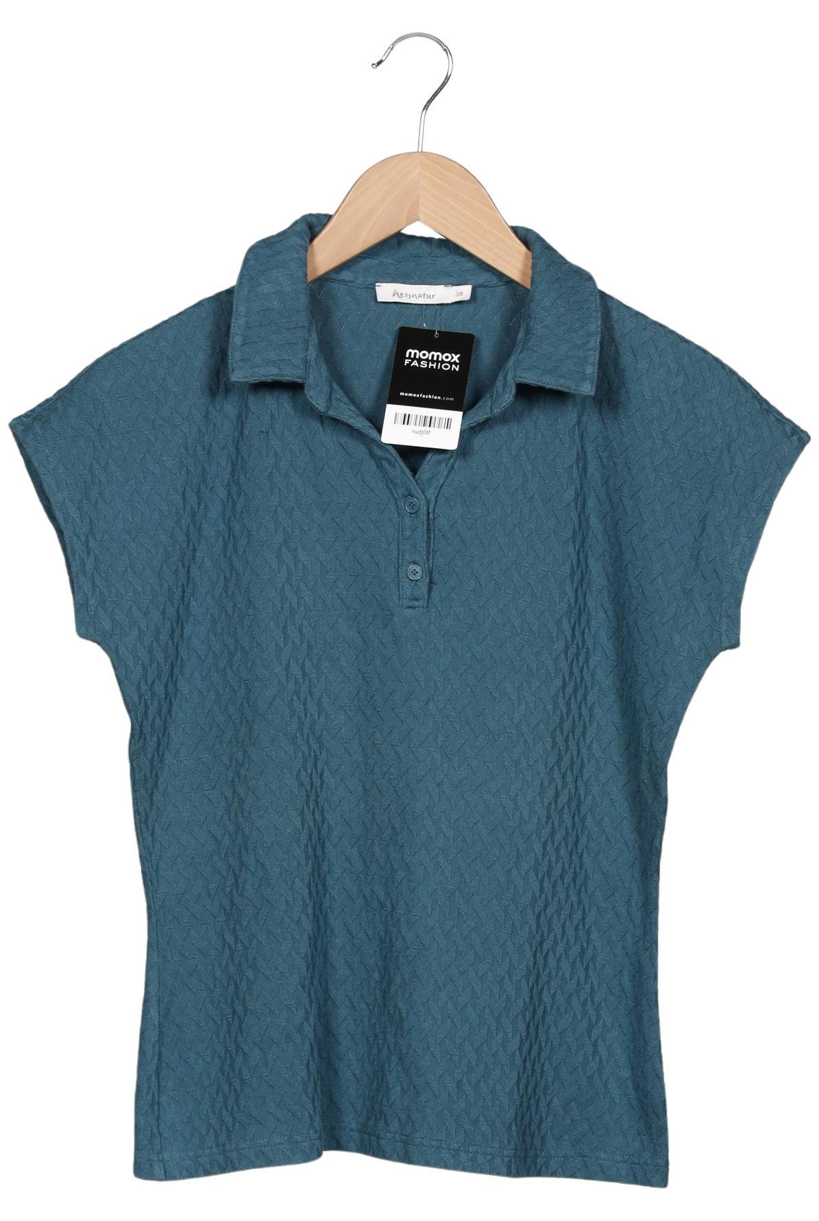 

hessnatur Damen Poloshirt, blau, Gr. 38