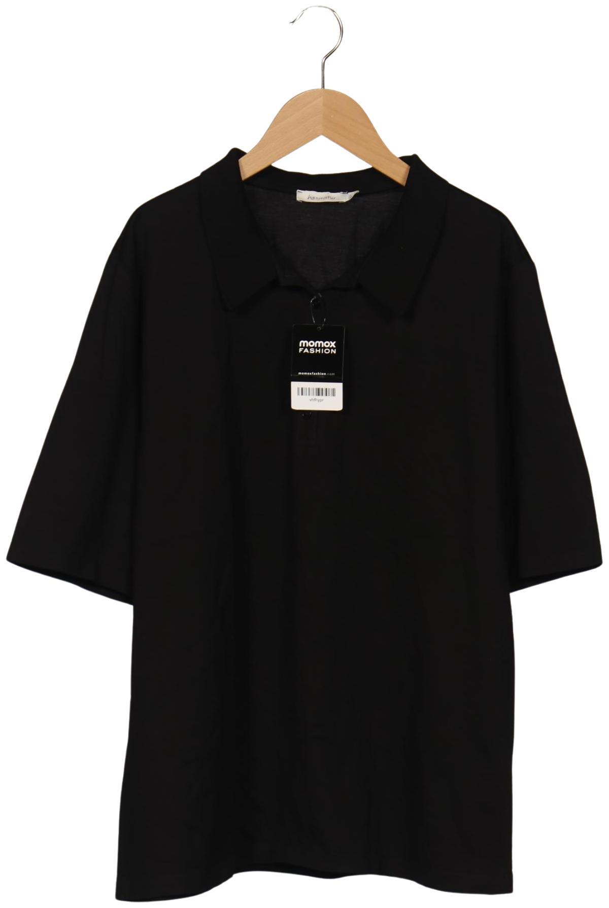 

hessnatur Damen Poloshirt, schwarz, Gr. 46