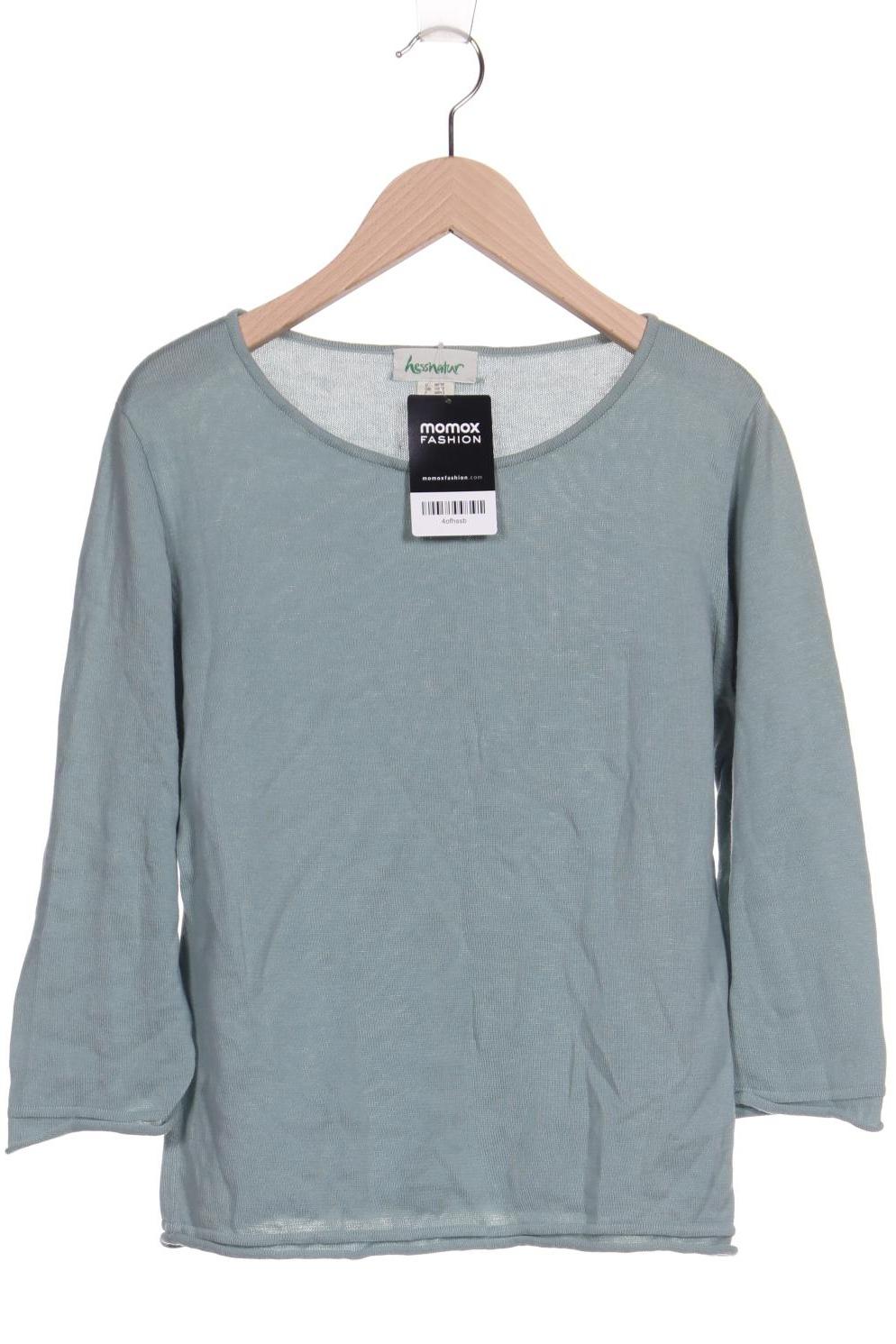 

hessnatur Damen Pullover, türkis, Gr. 36