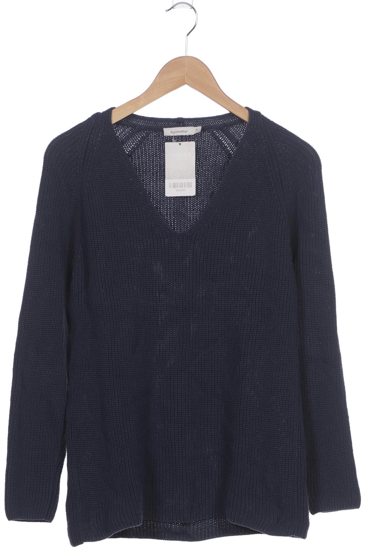

hessnatur Damen Pullover, marineblau, Gr. 40