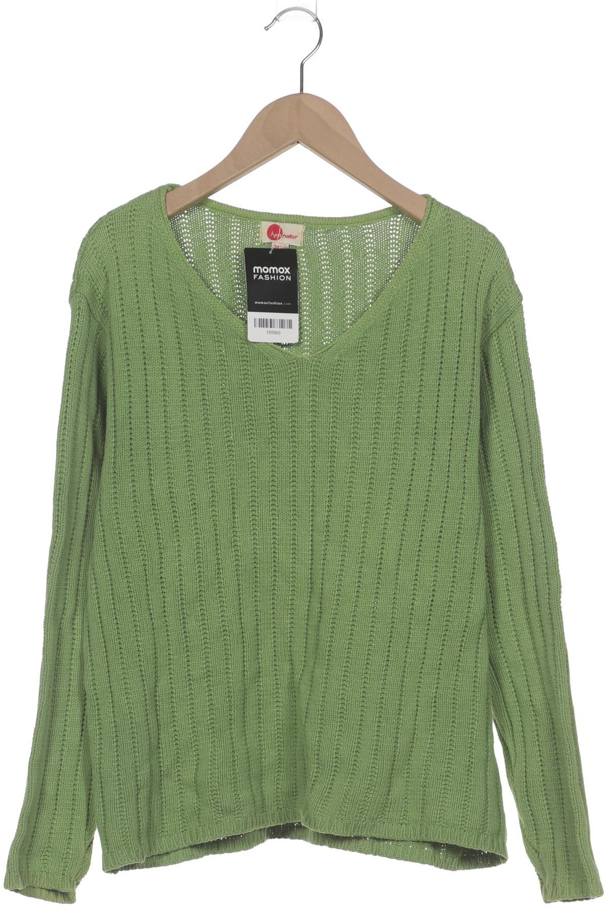 

hessnatur Damen Pullover, grün, Gr. 34