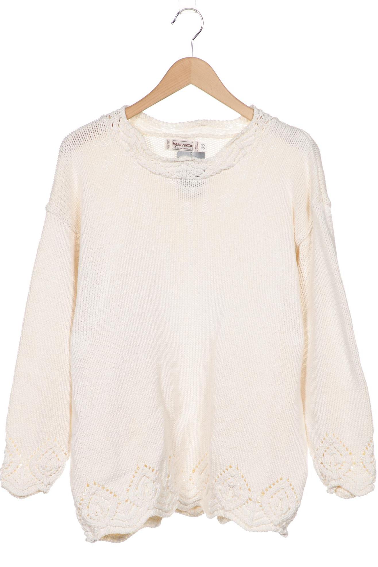 

hessnatur Damen Pullover, cremeweiß, Gr. 36