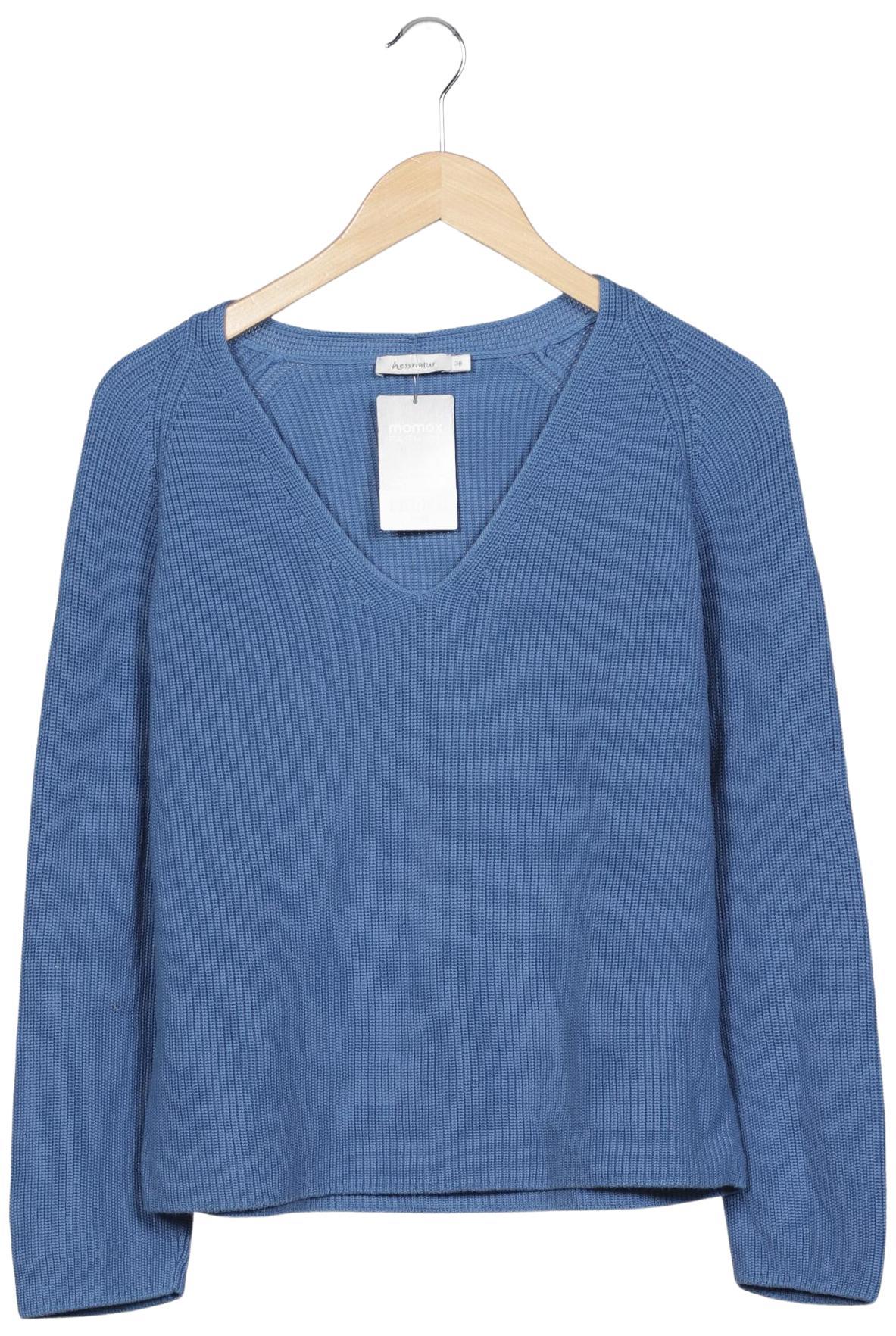 

hessnatur Damen Pullover, blau, Gr. 38