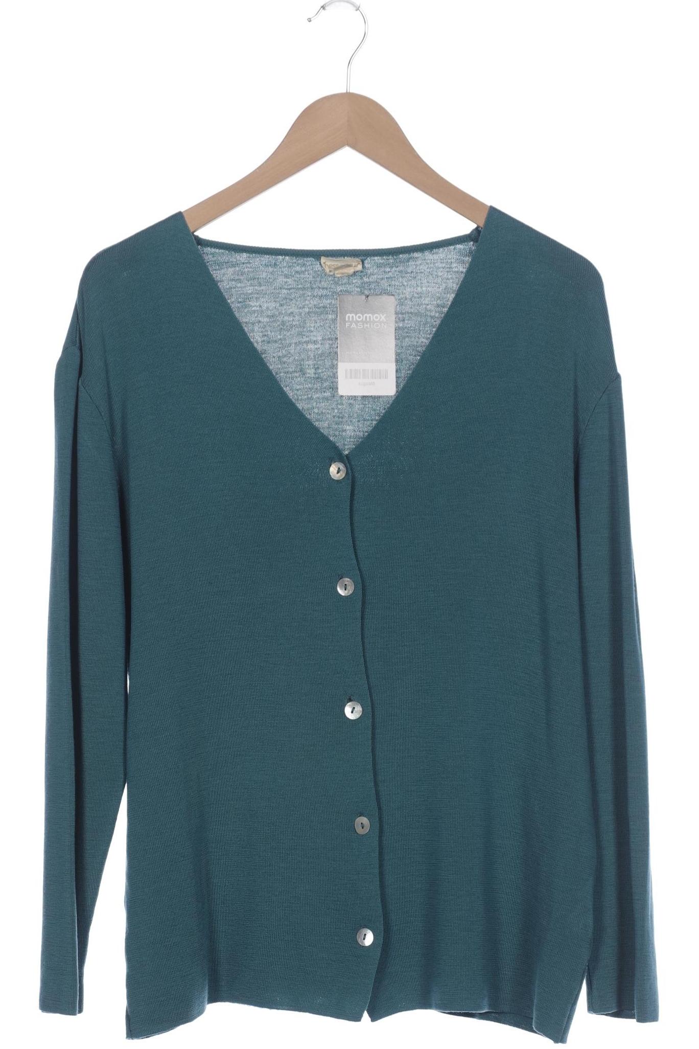 

hessnatur Damen Strickjacke, türkis, Gr. 42