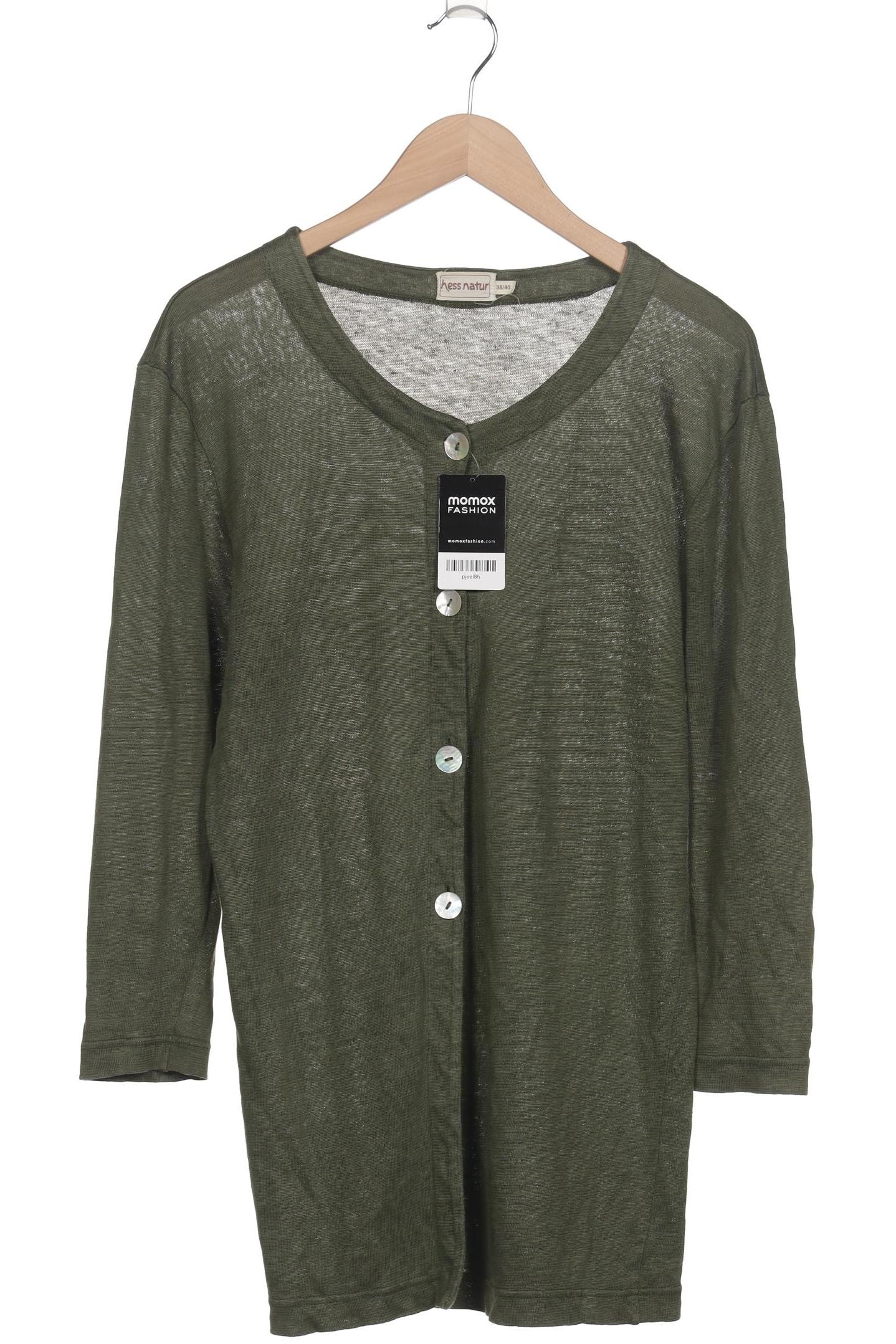 

hessnatur Damen Strickjacke, grün, Gr. 38