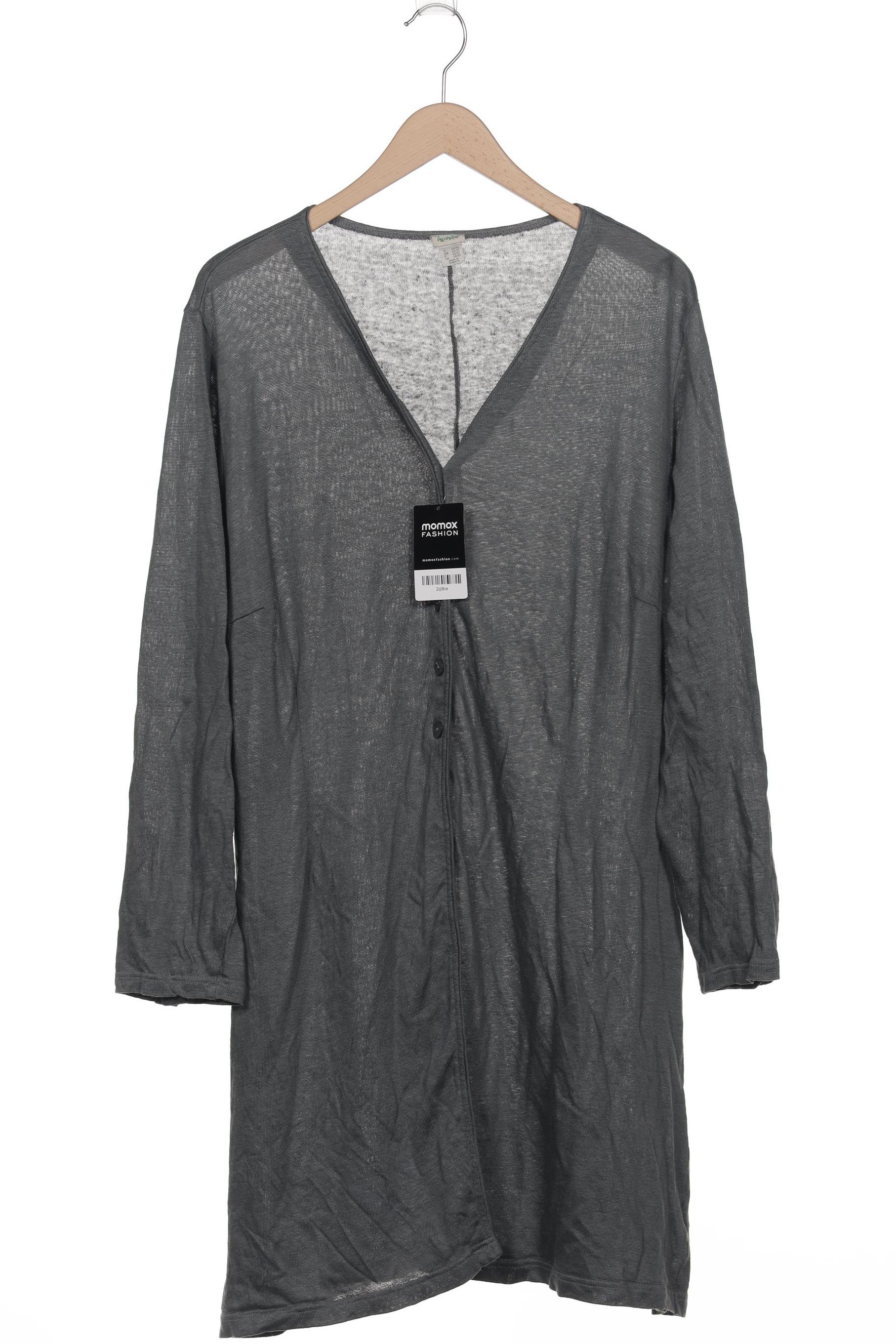 

hessnatur Damen Strickjacke, grau, Gr. 48