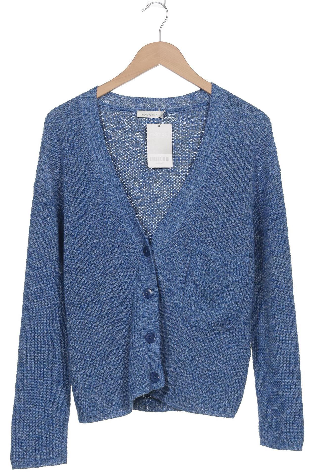 

hessnatur Damen Strickjacke, blau, Gr. 36