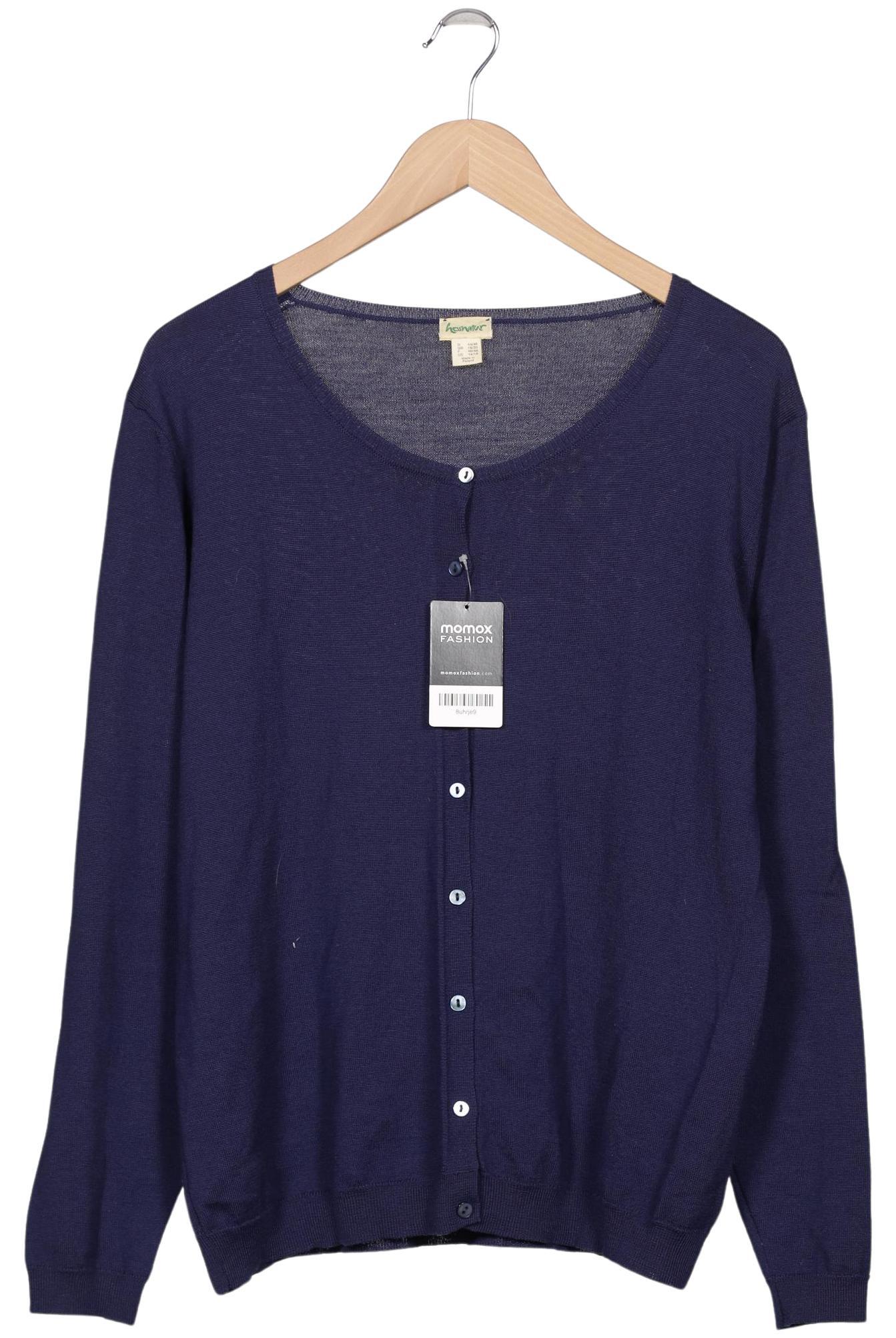 

hessnatur Damen Strickjacke, blau, Gr. 44