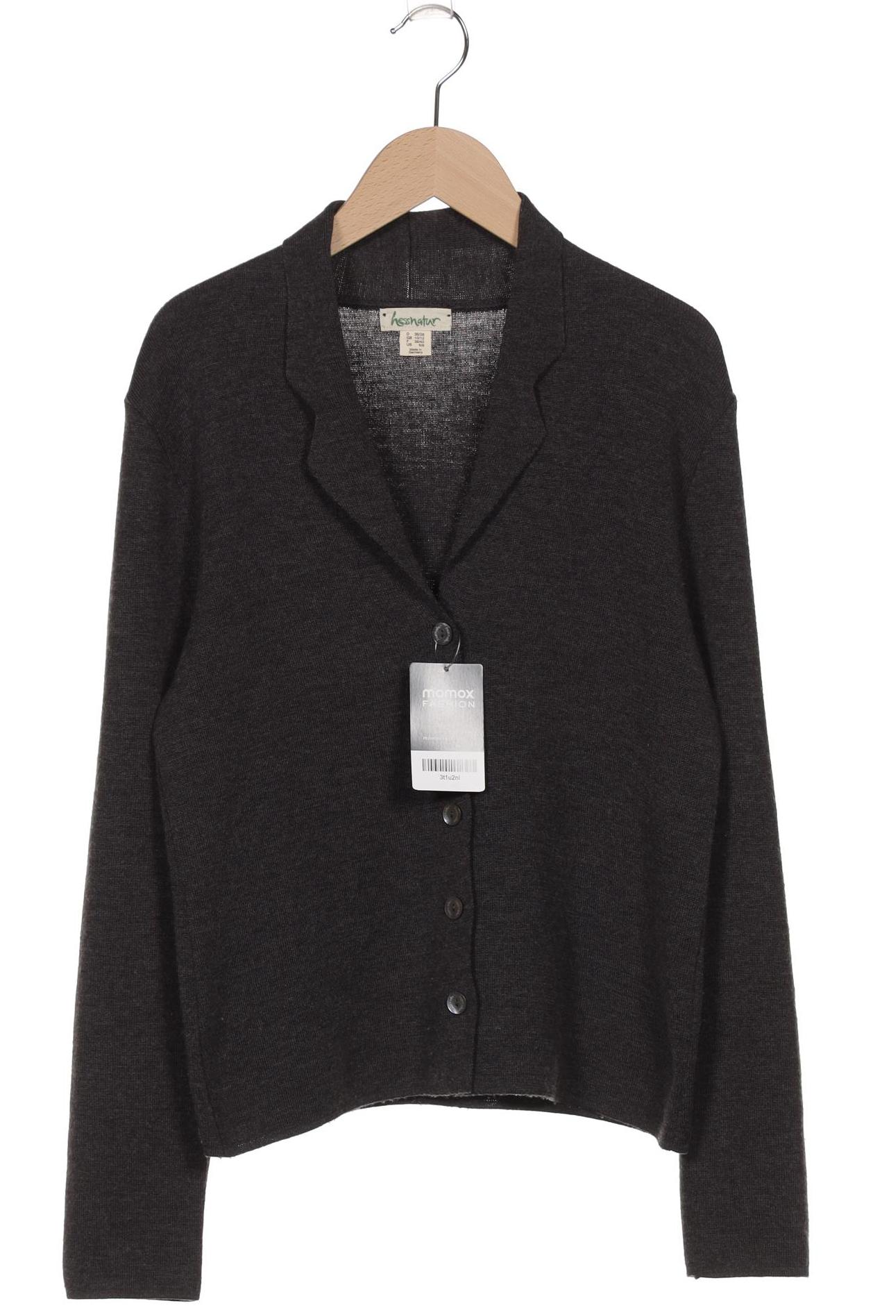 

hessnatur Damen Strickjacke, grau, Gr. 36