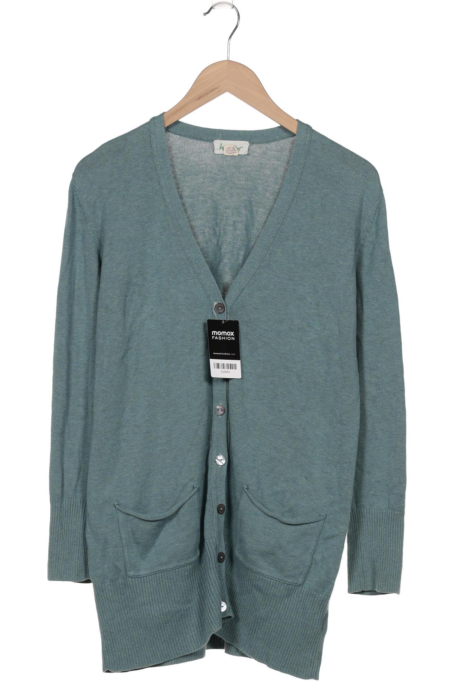 

hessnatur Damen Strickjacke, türkis, Gr. 40