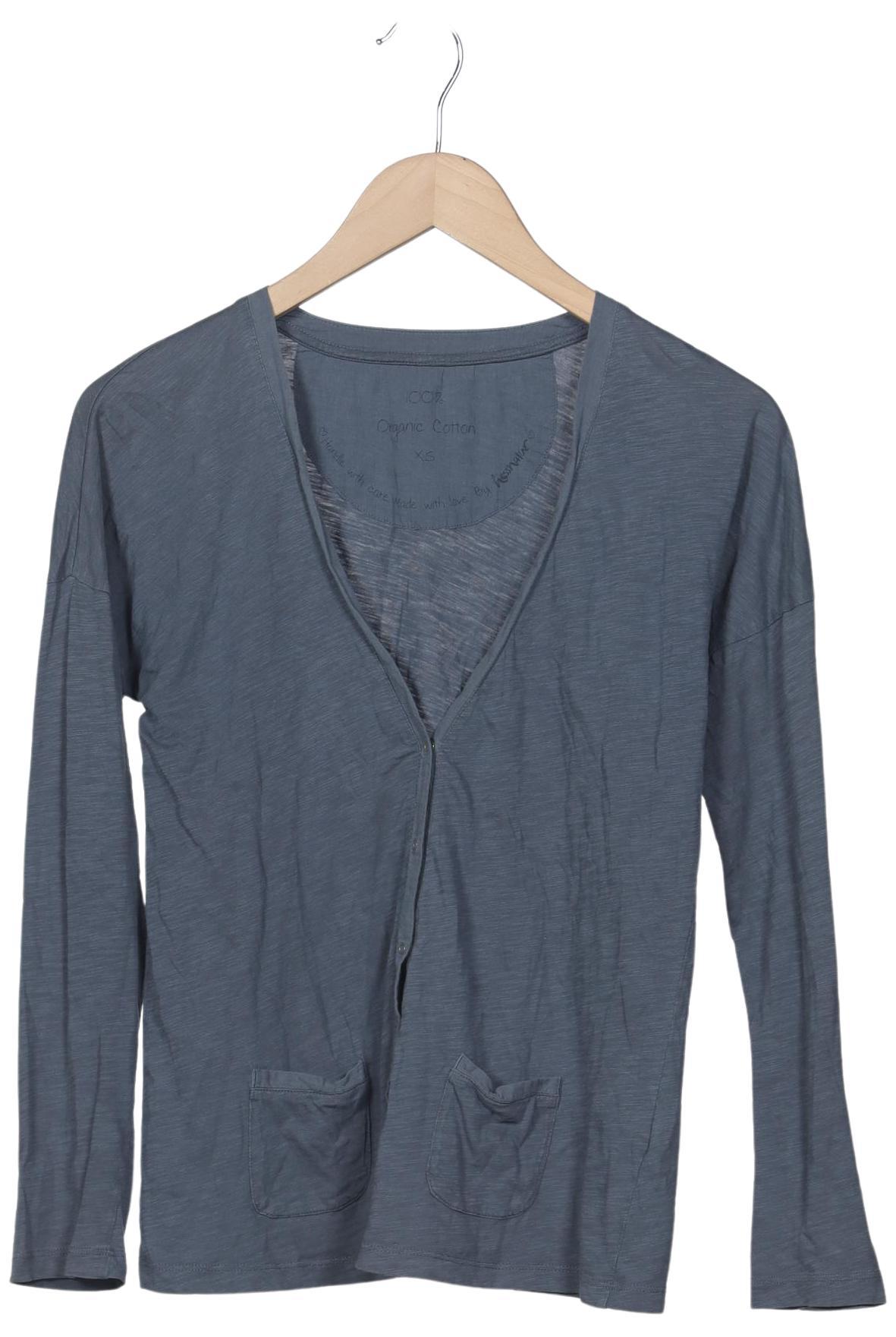 

hessnatur Damen Strickjacke, blau, Gr. 34