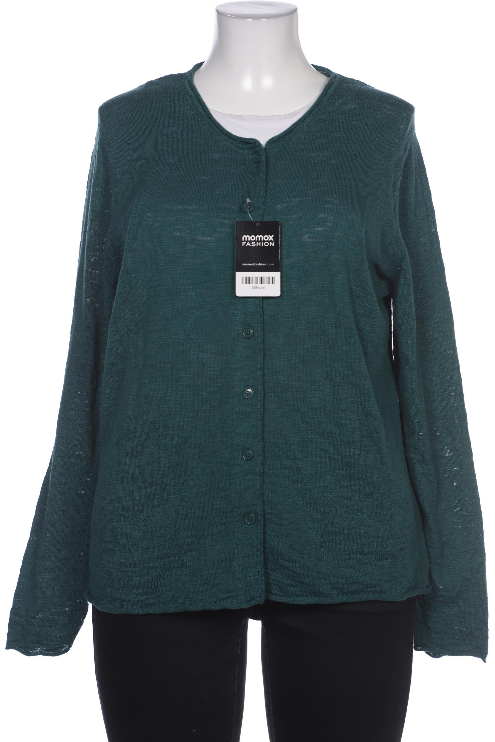 

hessnatur Damen Strickjacke, grün, Gr. 46
