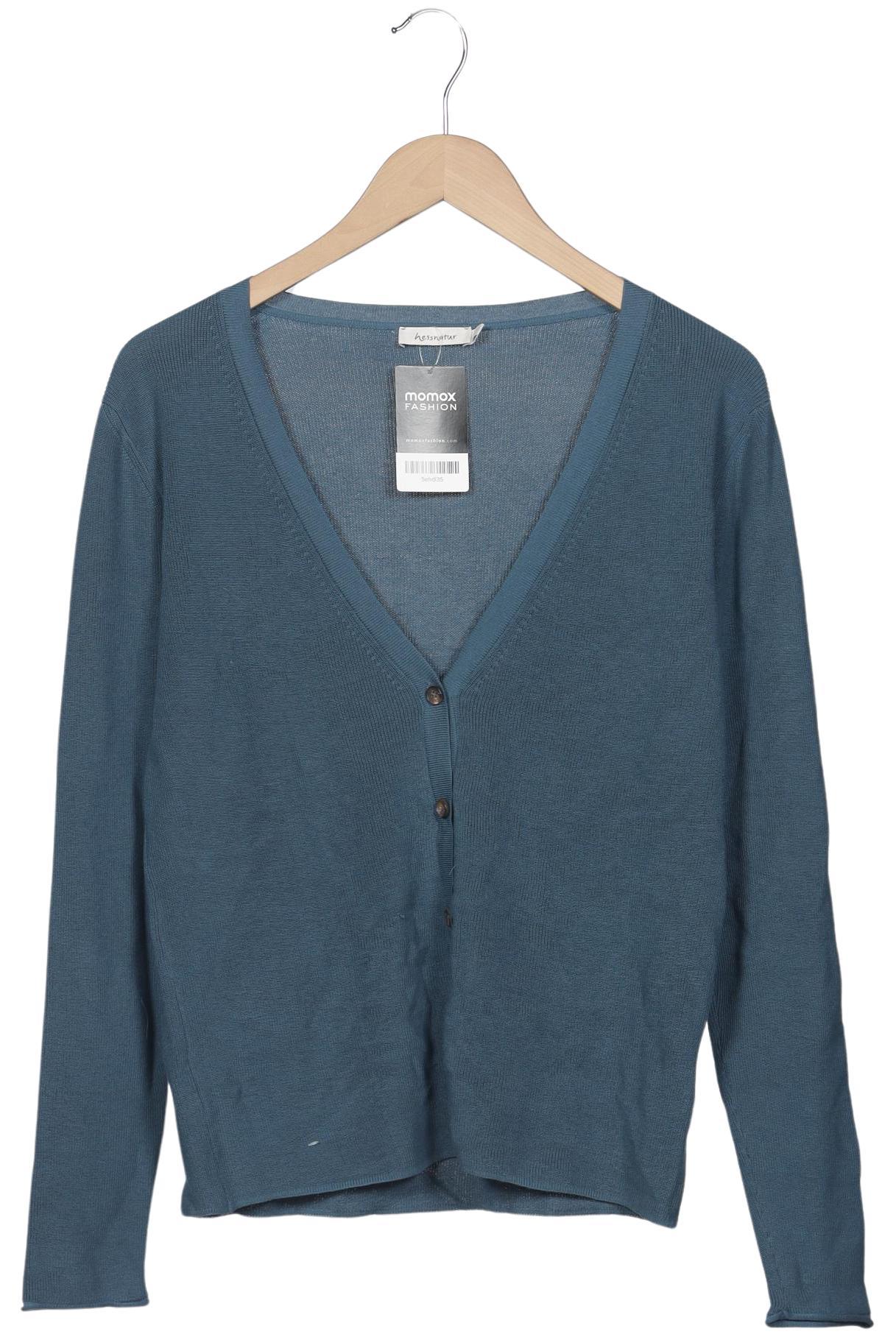 

hessnatur Damen Strickjacke, blau, Gr. 38