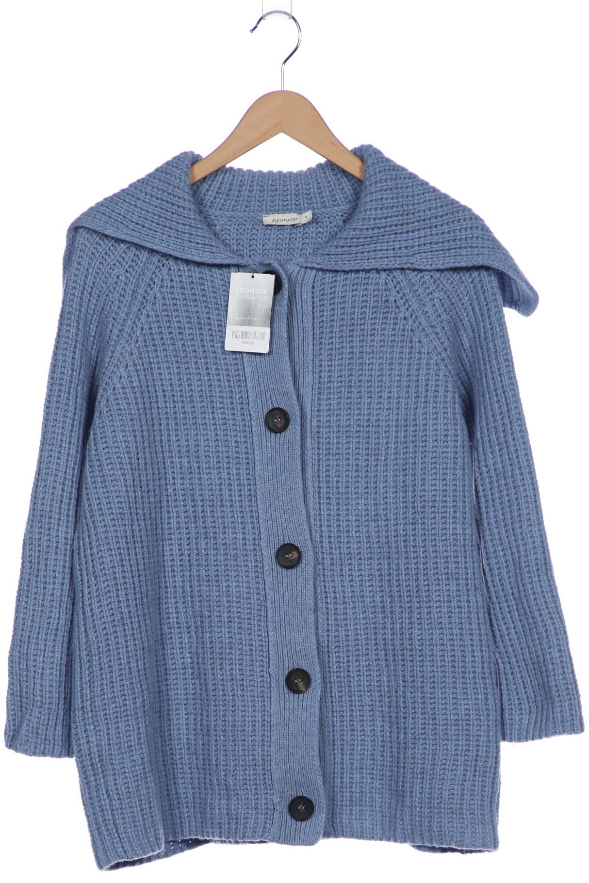 

hessnatur Damen Strickjacke, blau, Gr. 38