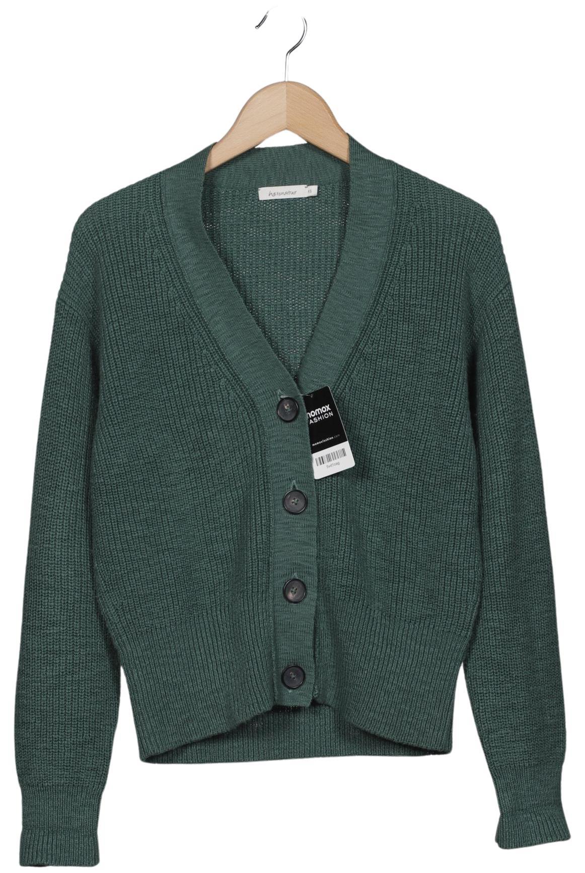 

hessnatur Damen Strickjacke, grün, Gr. 34