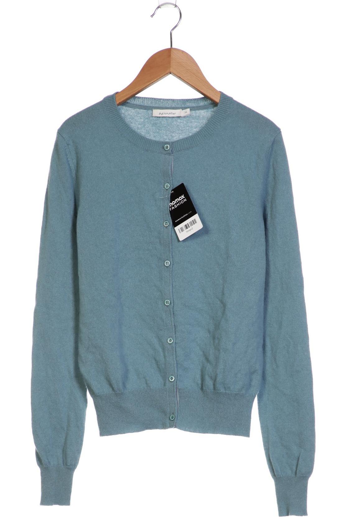 

hessnatur Damen Strickjacke, blau, Gr. 34