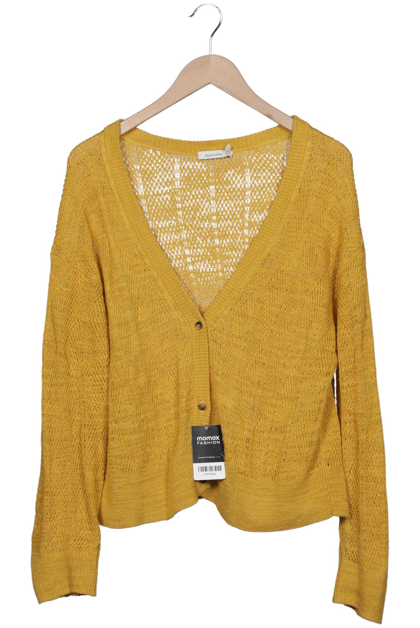 

hessnatur Damen Strickjacke, gelb, Gr. 40