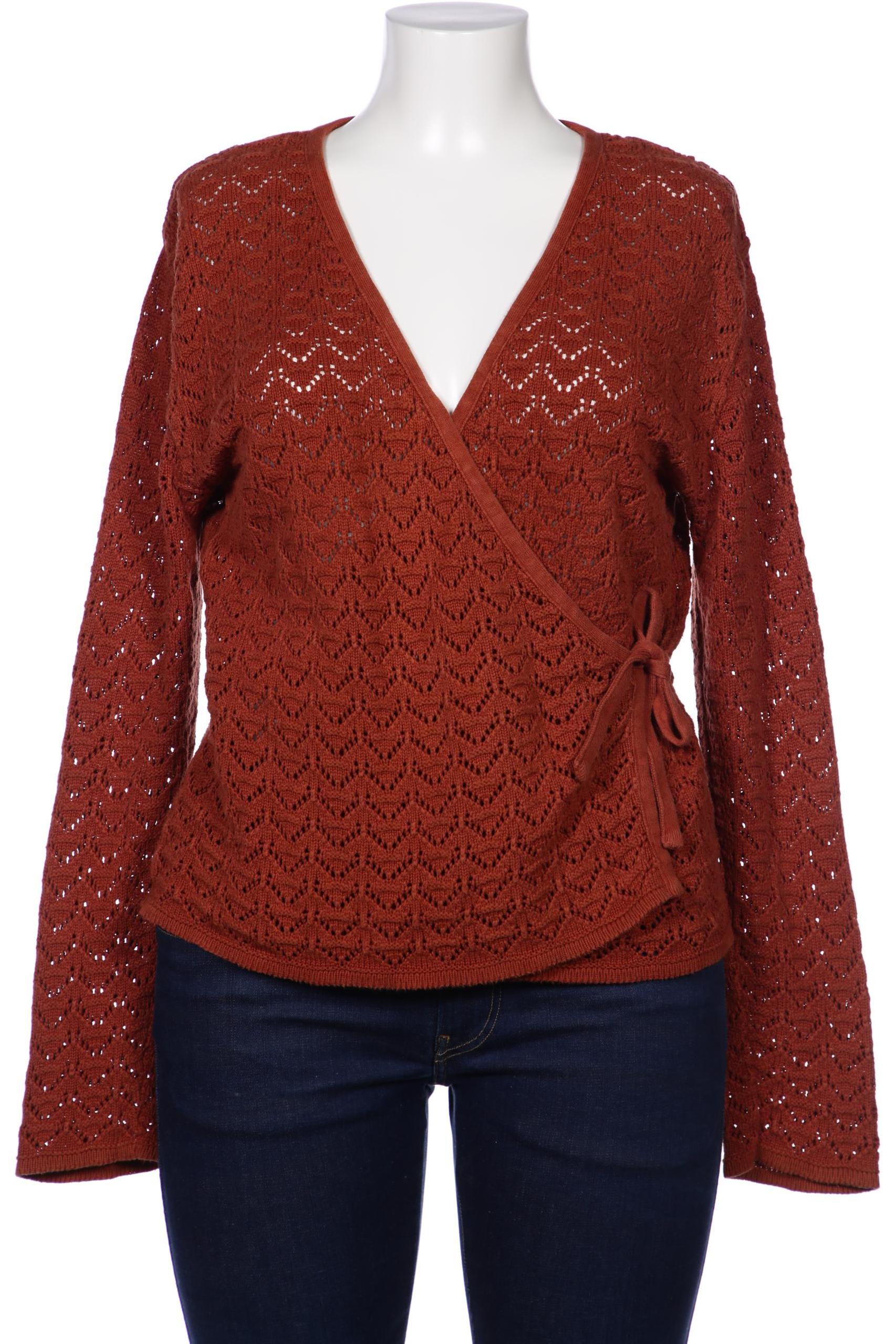

hessnatur Damen Strickjacke, orange, Gr. 44