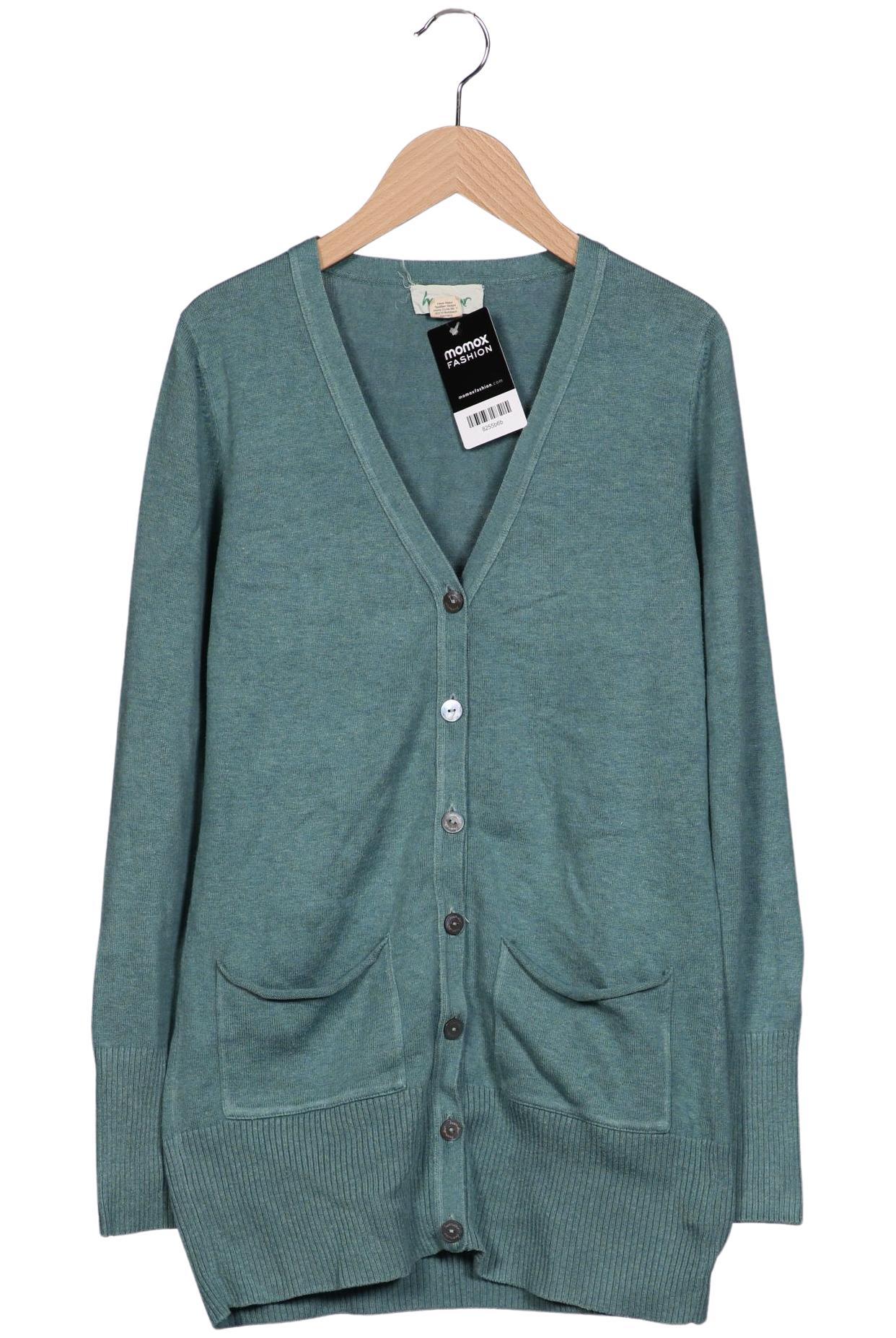 

hessnatur Damen Strickjacke, grün, Gr. 34