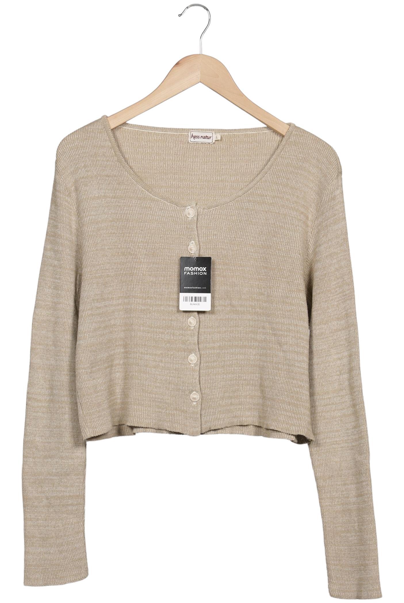 

hessnatur Damen Strickjacke, beige, Gr. 42