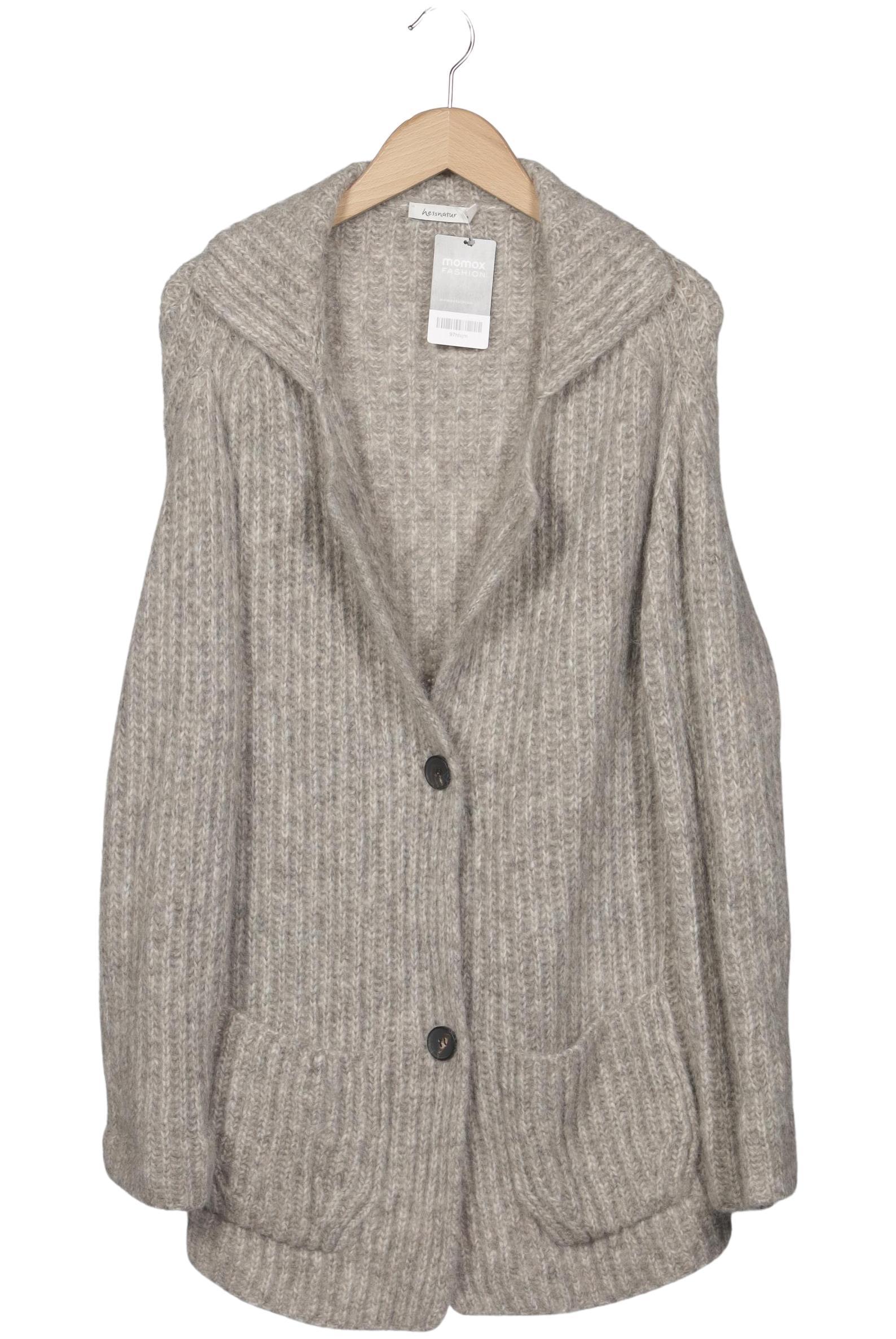 

hessnatur Damen Strickjacke, grau, Gr. 36