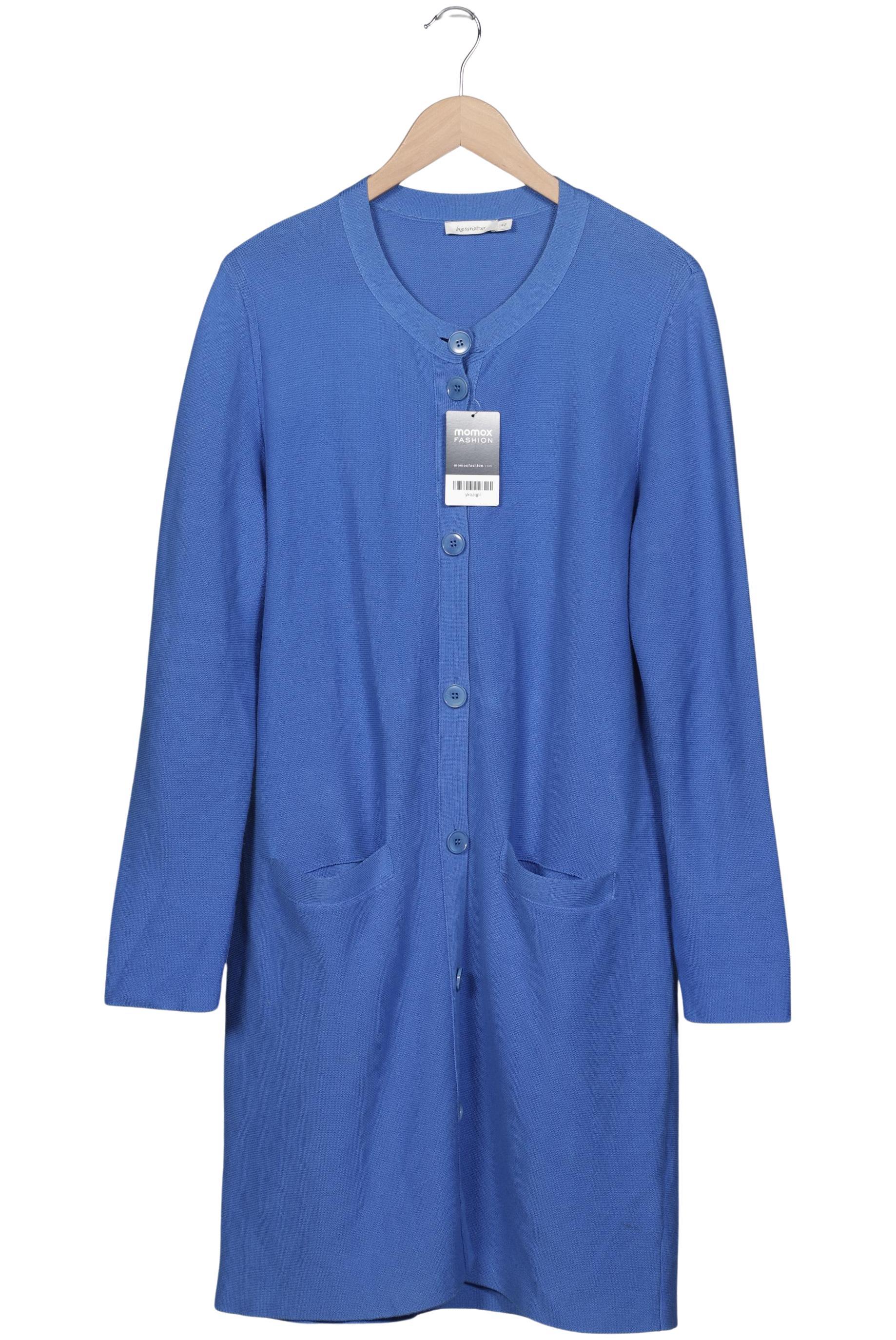 

hessnatur Damen Strickjacke, blau, Gr. 42