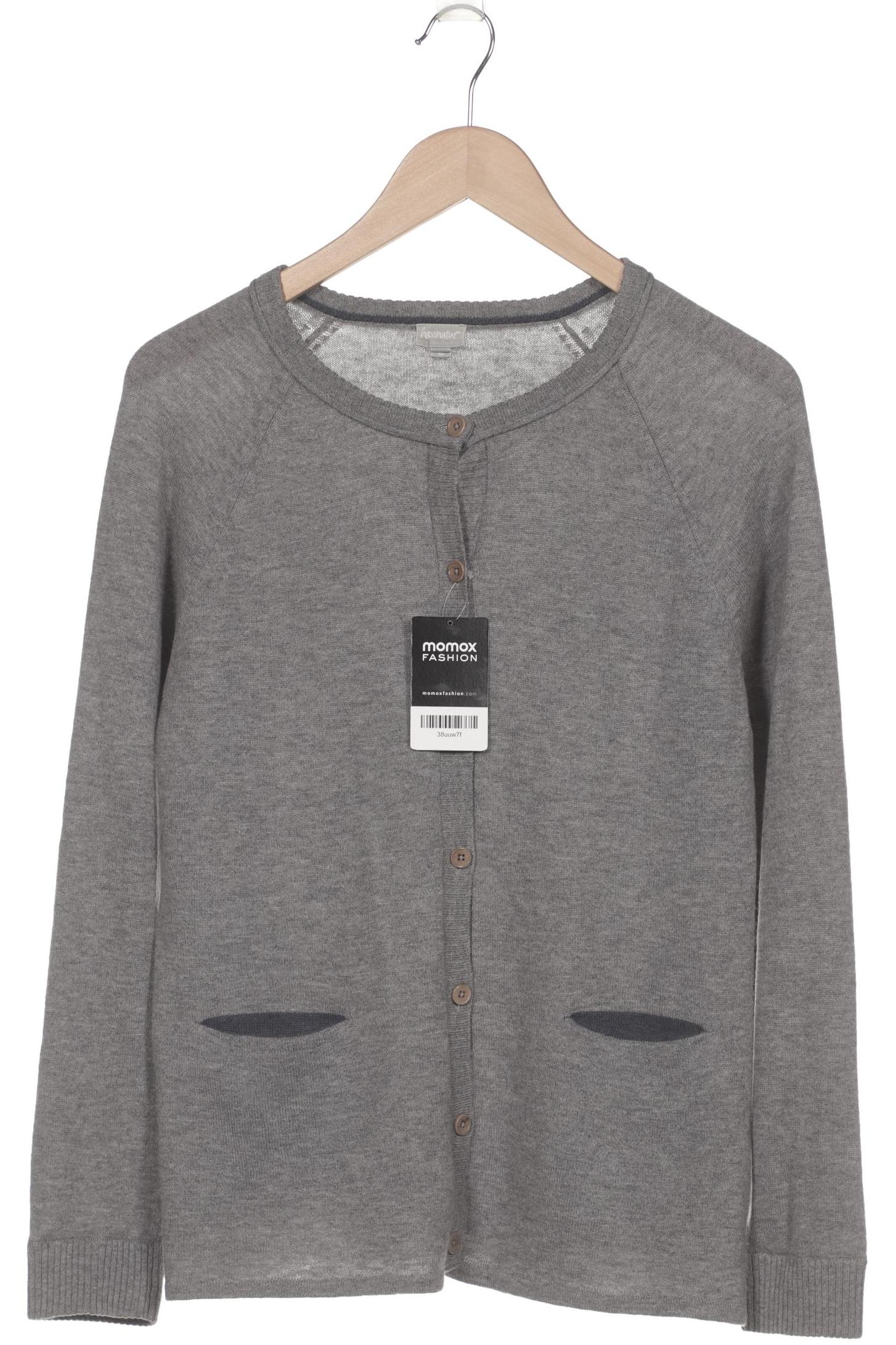 

hessnatur Damen Strickjacke, grau, Gr. 36