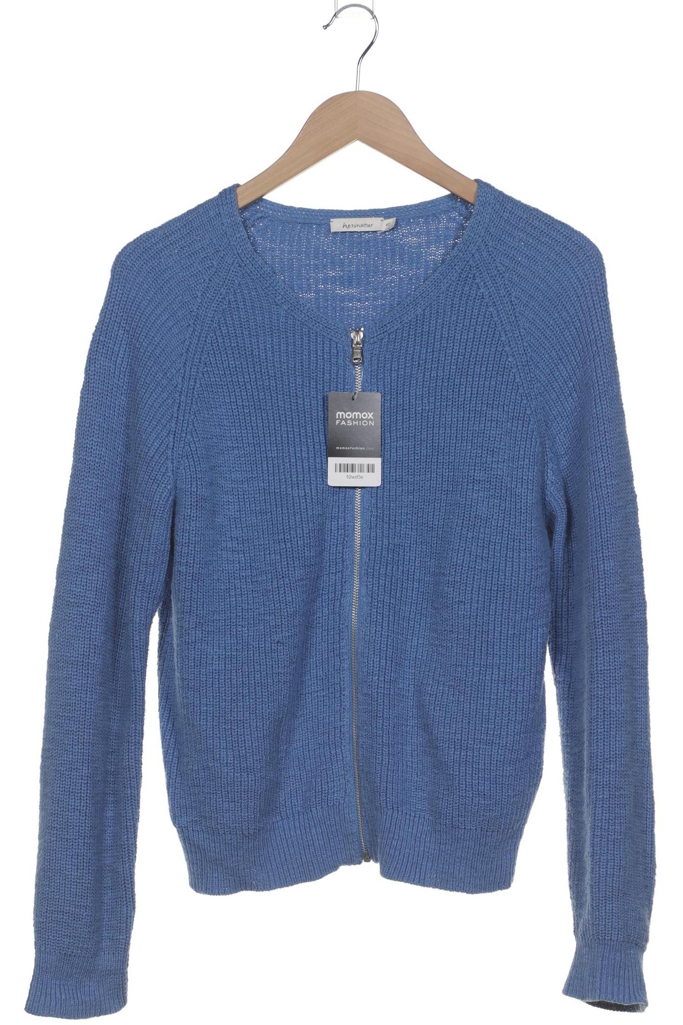 

hessnatur Damen Strickjacke, blau, Gr. 40