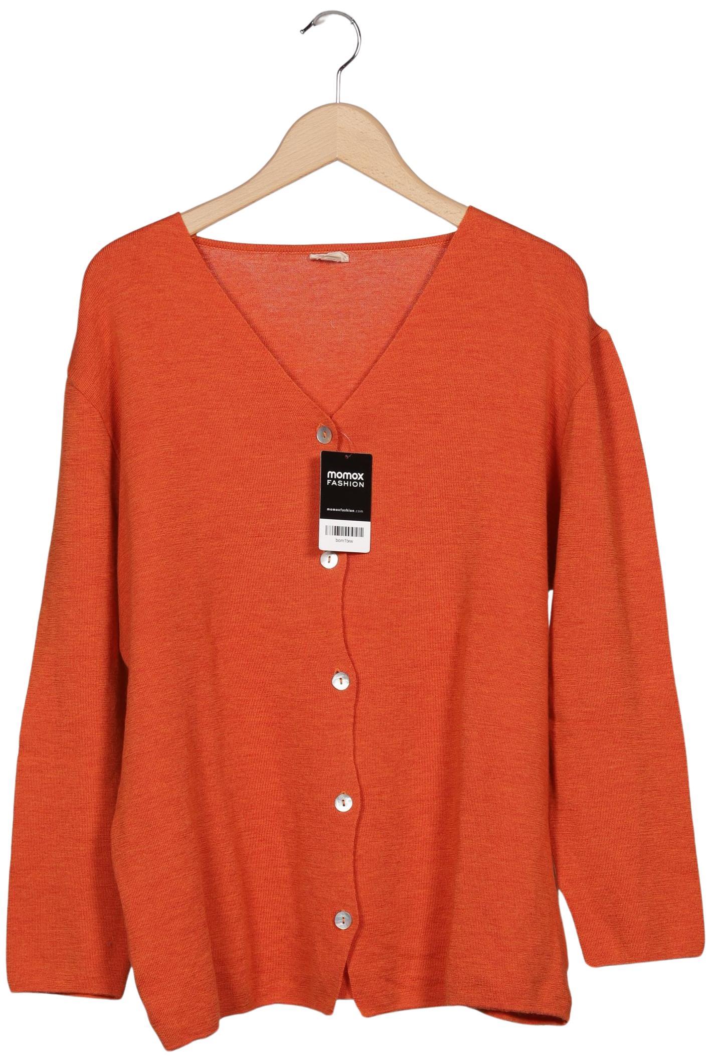 

hessnatur Damen Strickjacke, orange, Gr. 46